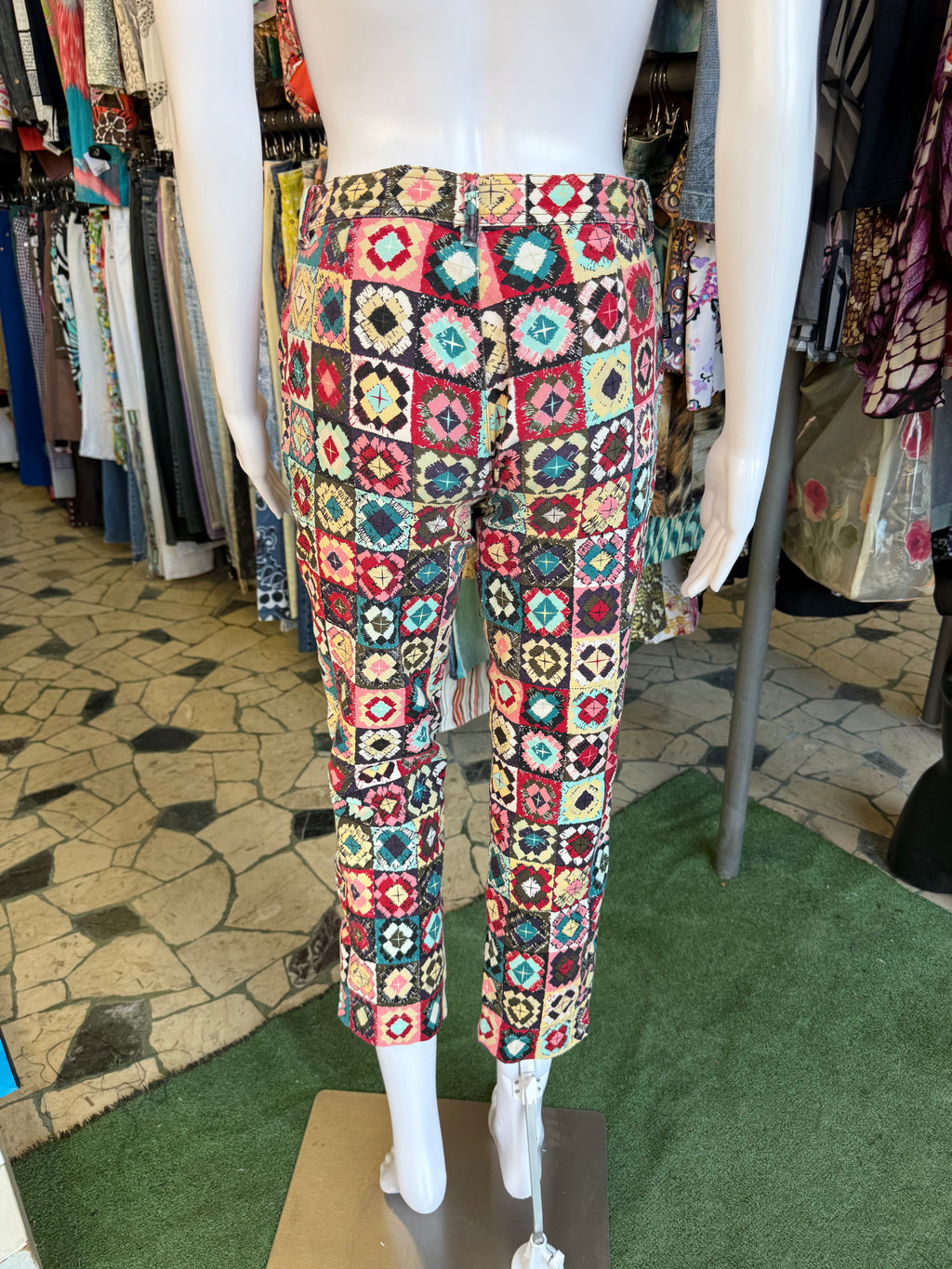 Jeans Capri Moschino patchwork 00s