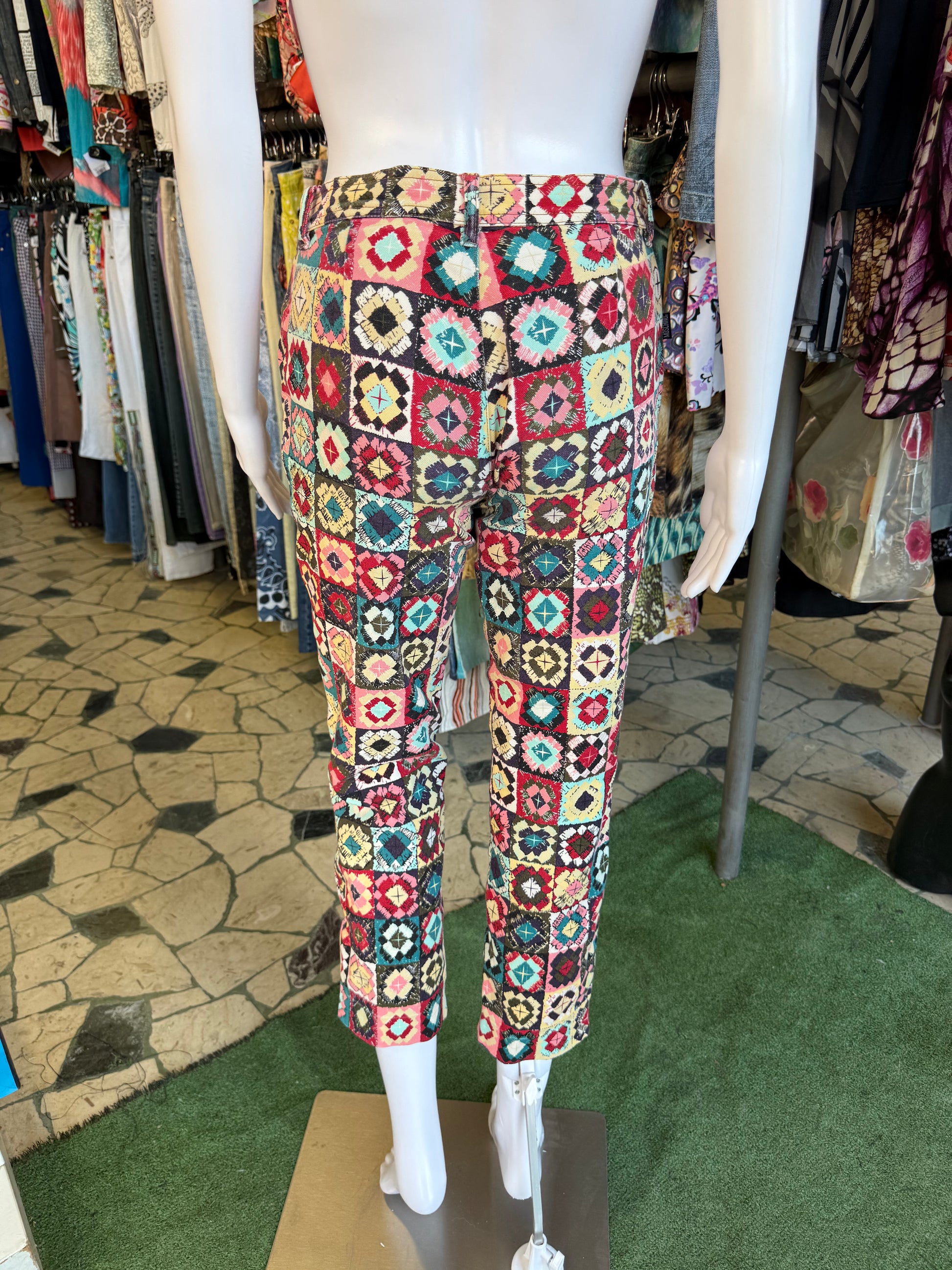 Jeans Capri Moschino patchwork 00s