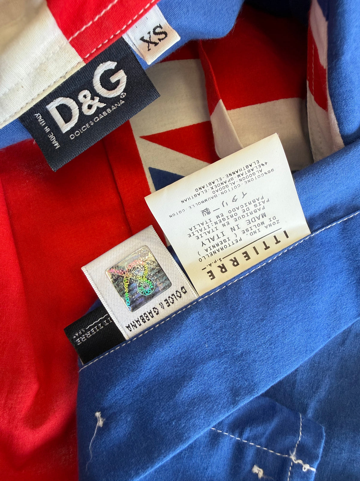 Camicia Dolce & Gabbana SS2002 Union Jack Regno Unito 🇬🇧