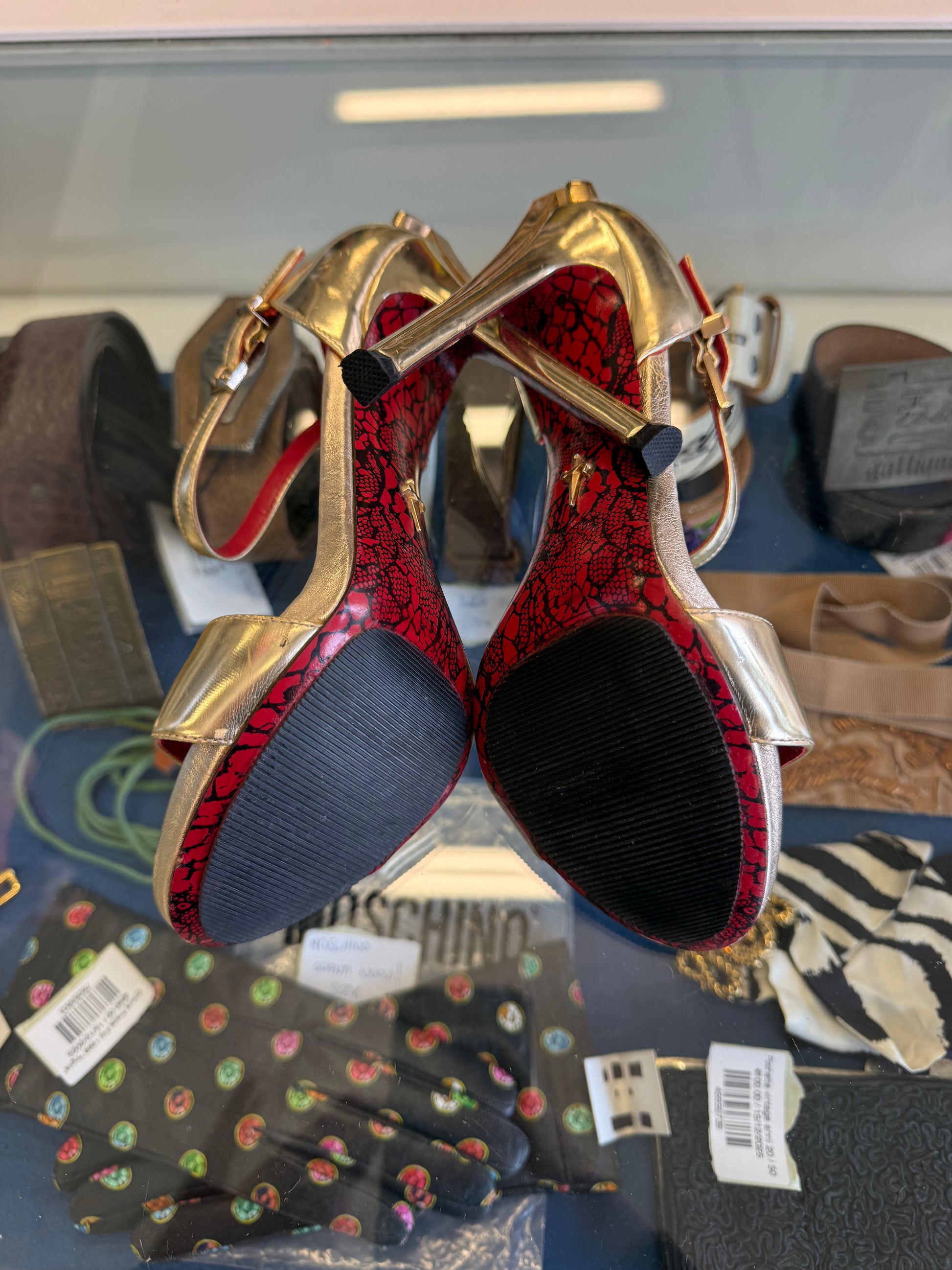 Cesare Paciotti sandali Dagger Heels Lady Blade oro 38