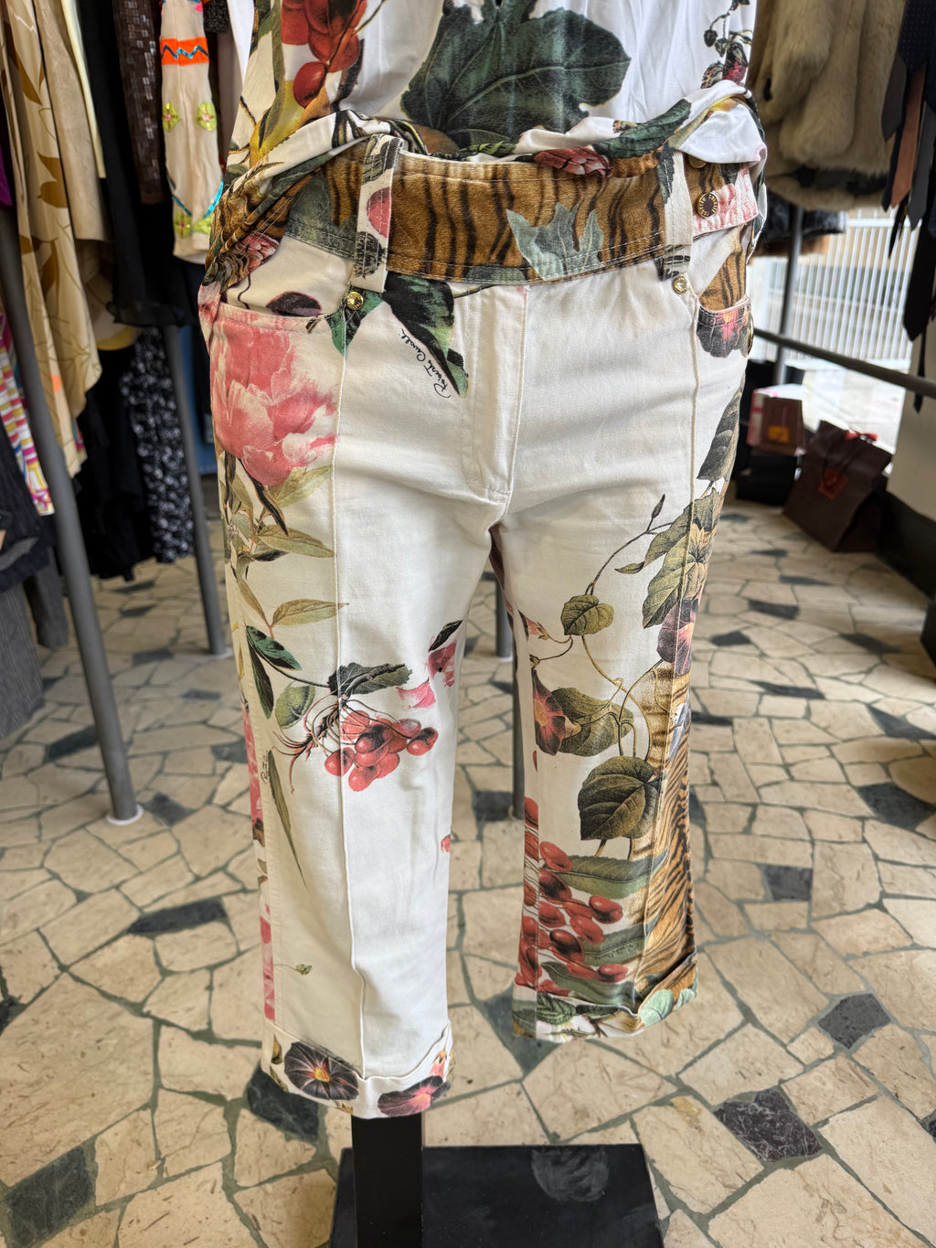 Completo Roberto Cavalli SS2005 tigre e fiori