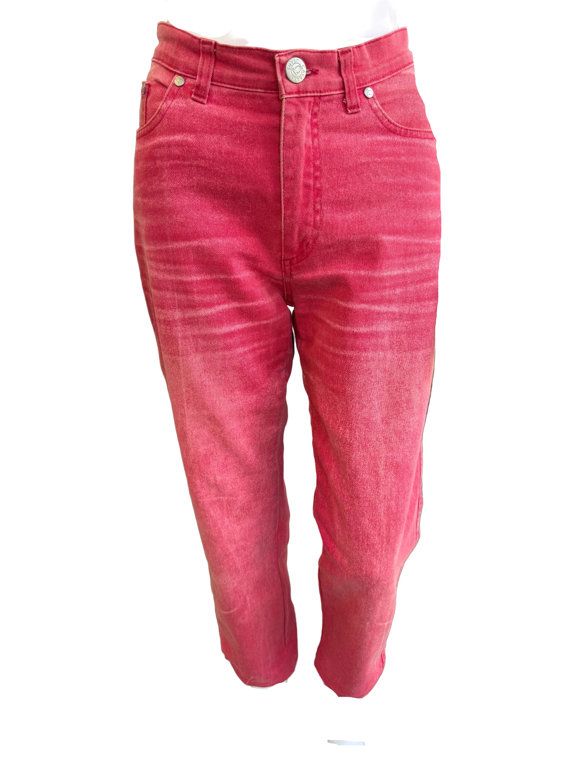 Jeans Roberto Cavalli fucsia sabbiato 90s