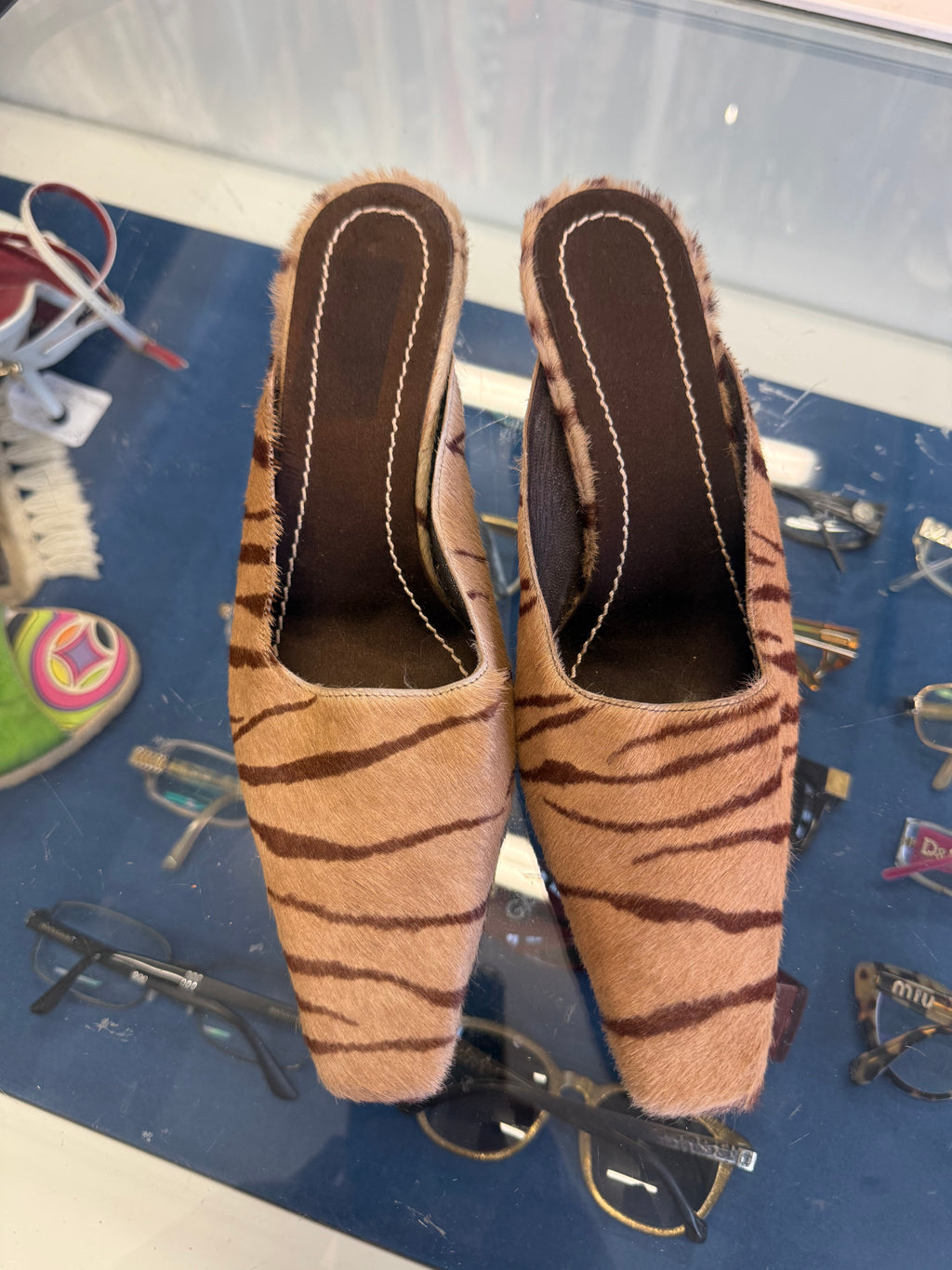 Sabot Valentino Garavani cavallino zebrato 90s/00s