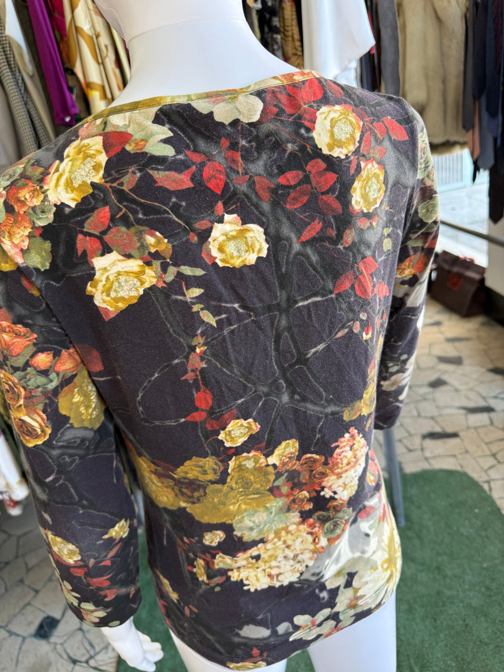 Top Roberto Cavalli floreale 2000s