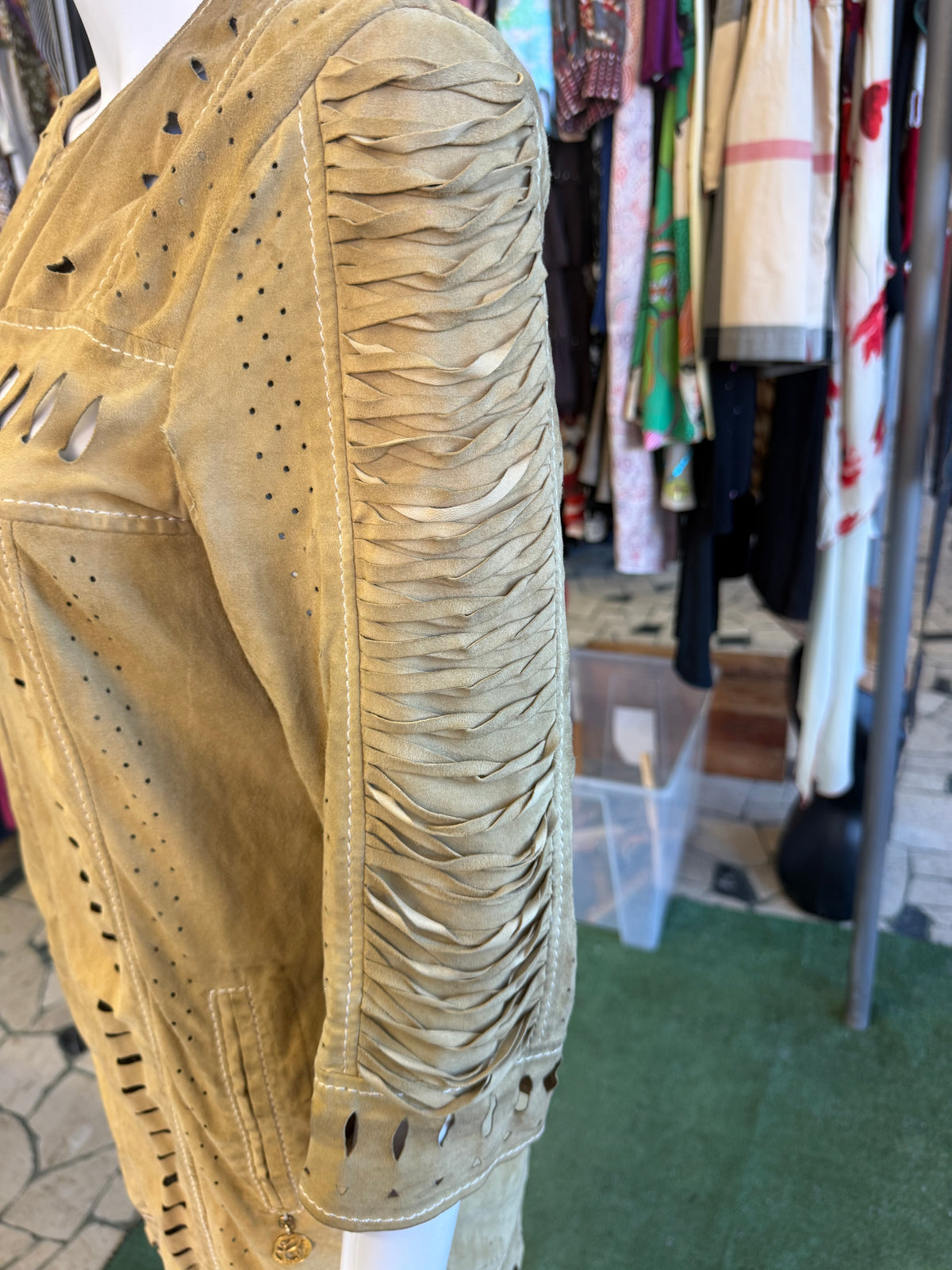 Giacca Western Roberto Cavalli in pelle 00s