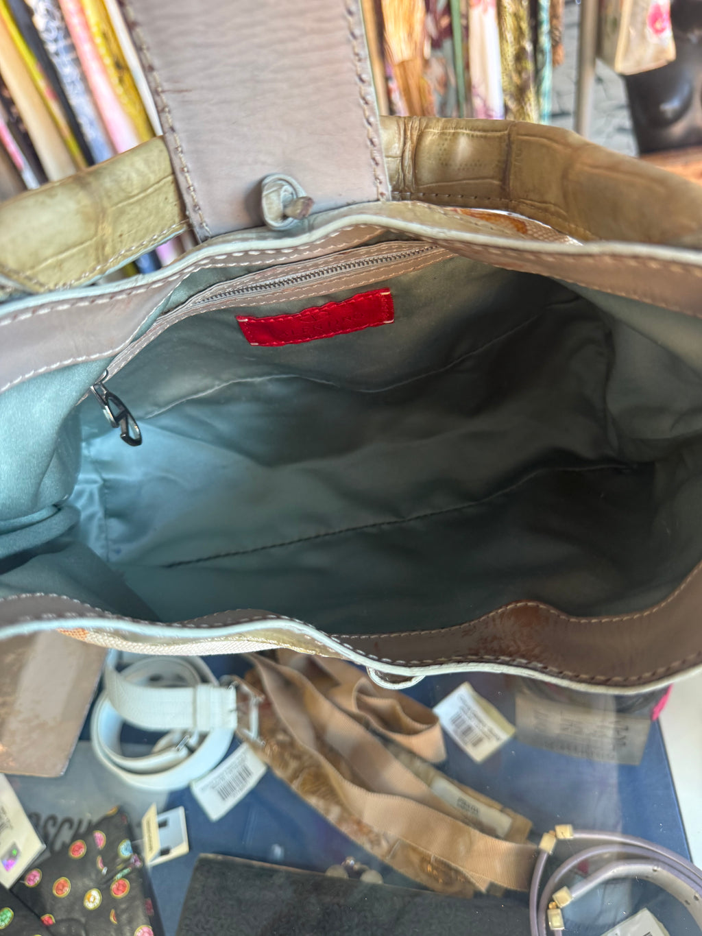 Borsa Valentino Garavani SS2004 farfalle e pelle croco