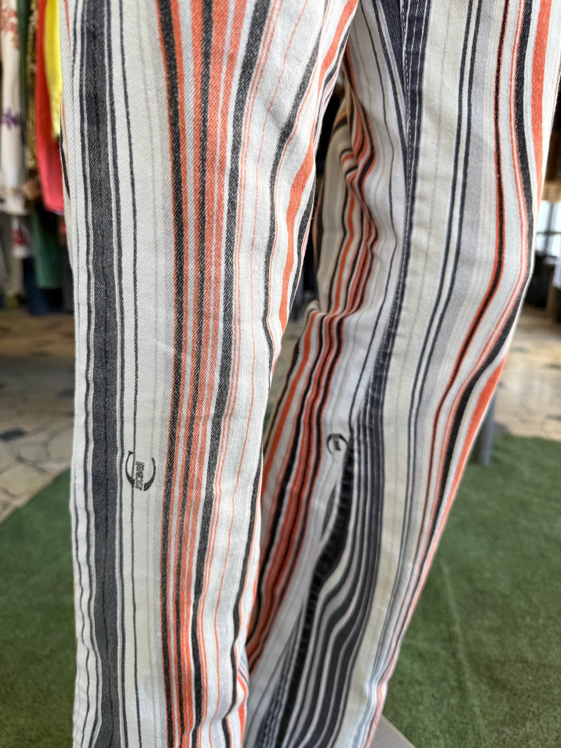 Jeans Roberto Cavalli fiori astratti 2000s