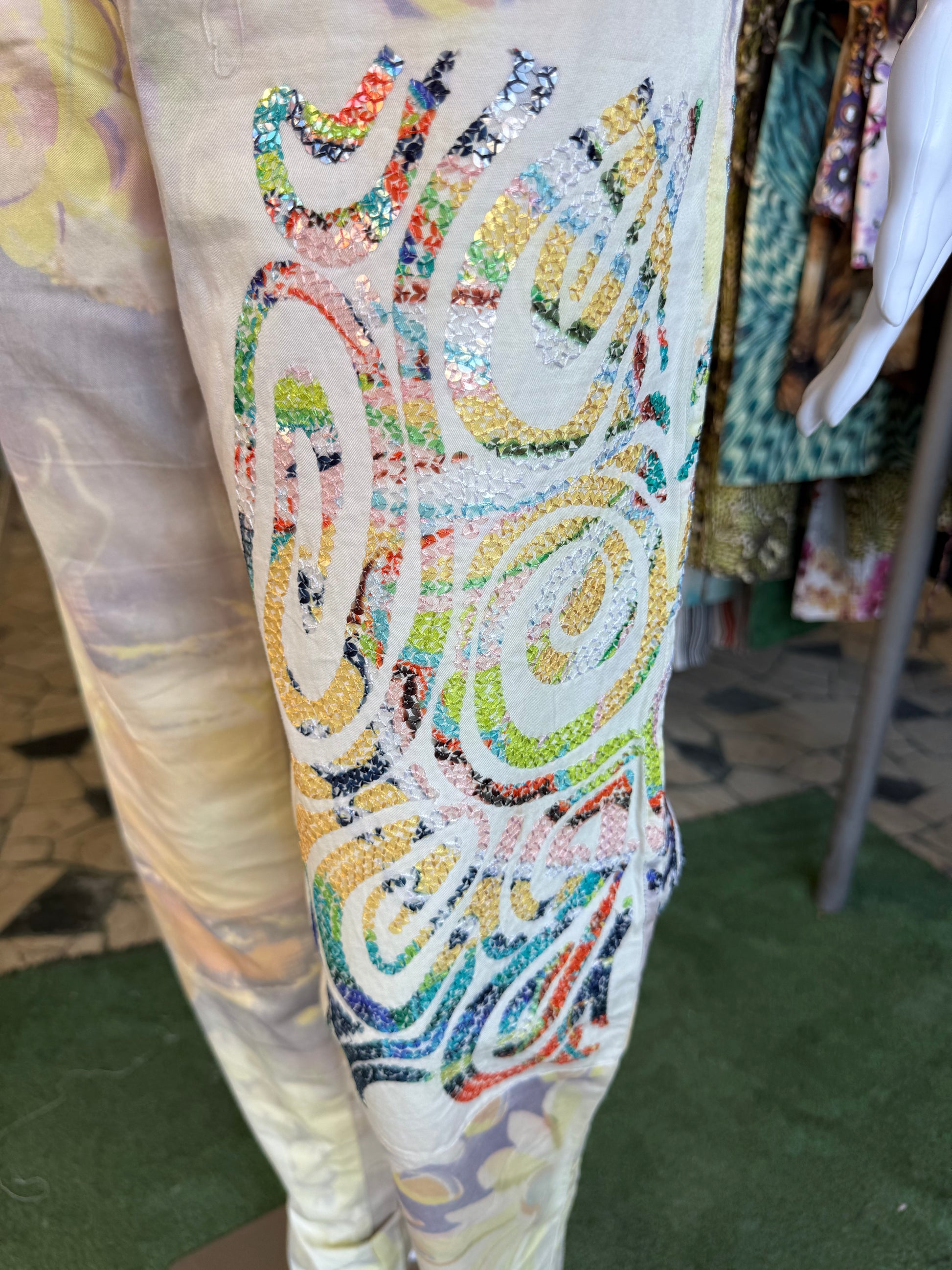 Pantalone Gianfranco Ferrè ricamato 00s