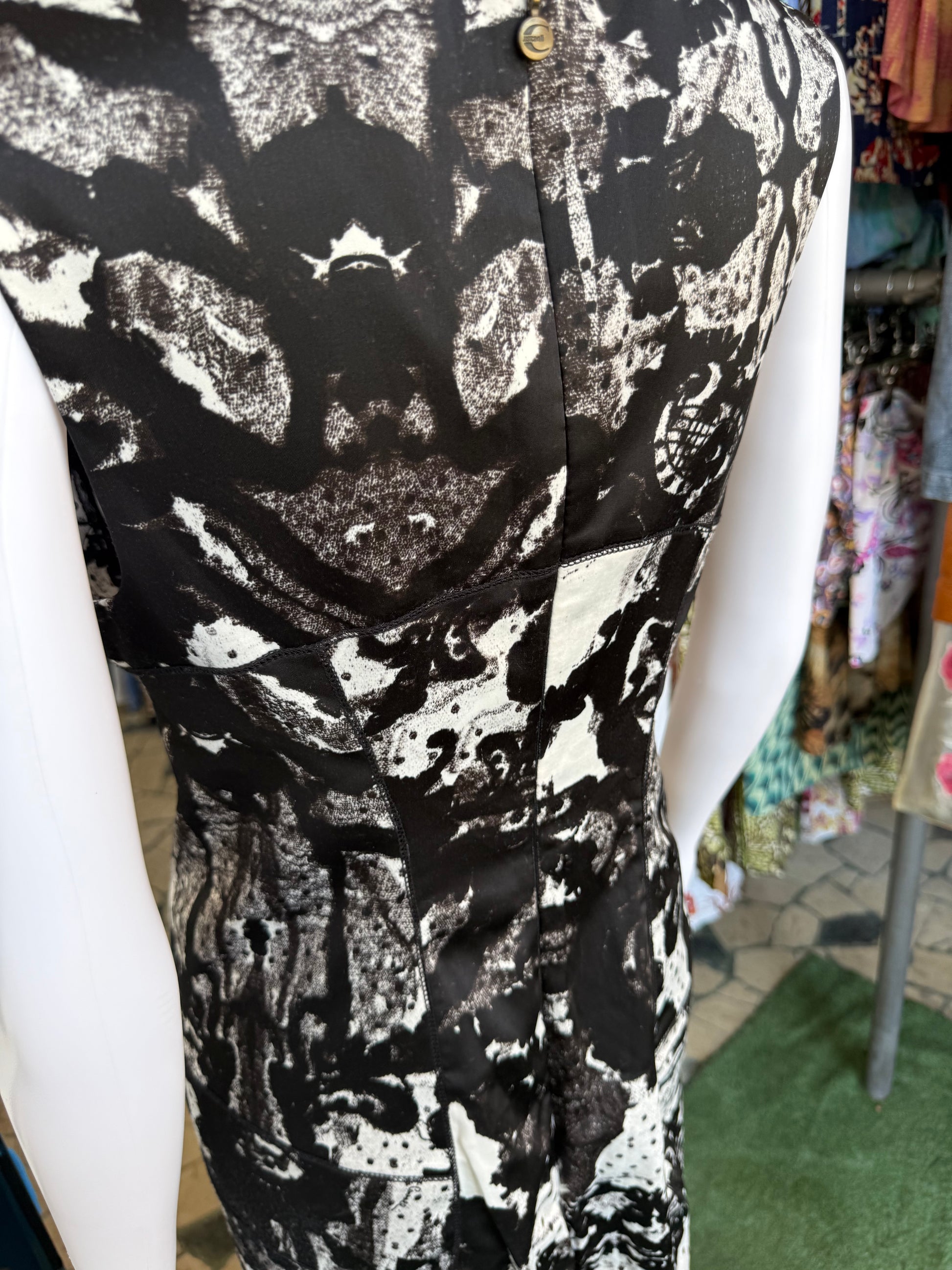 Abito Roberto Cavalli stampa pizzo 00s