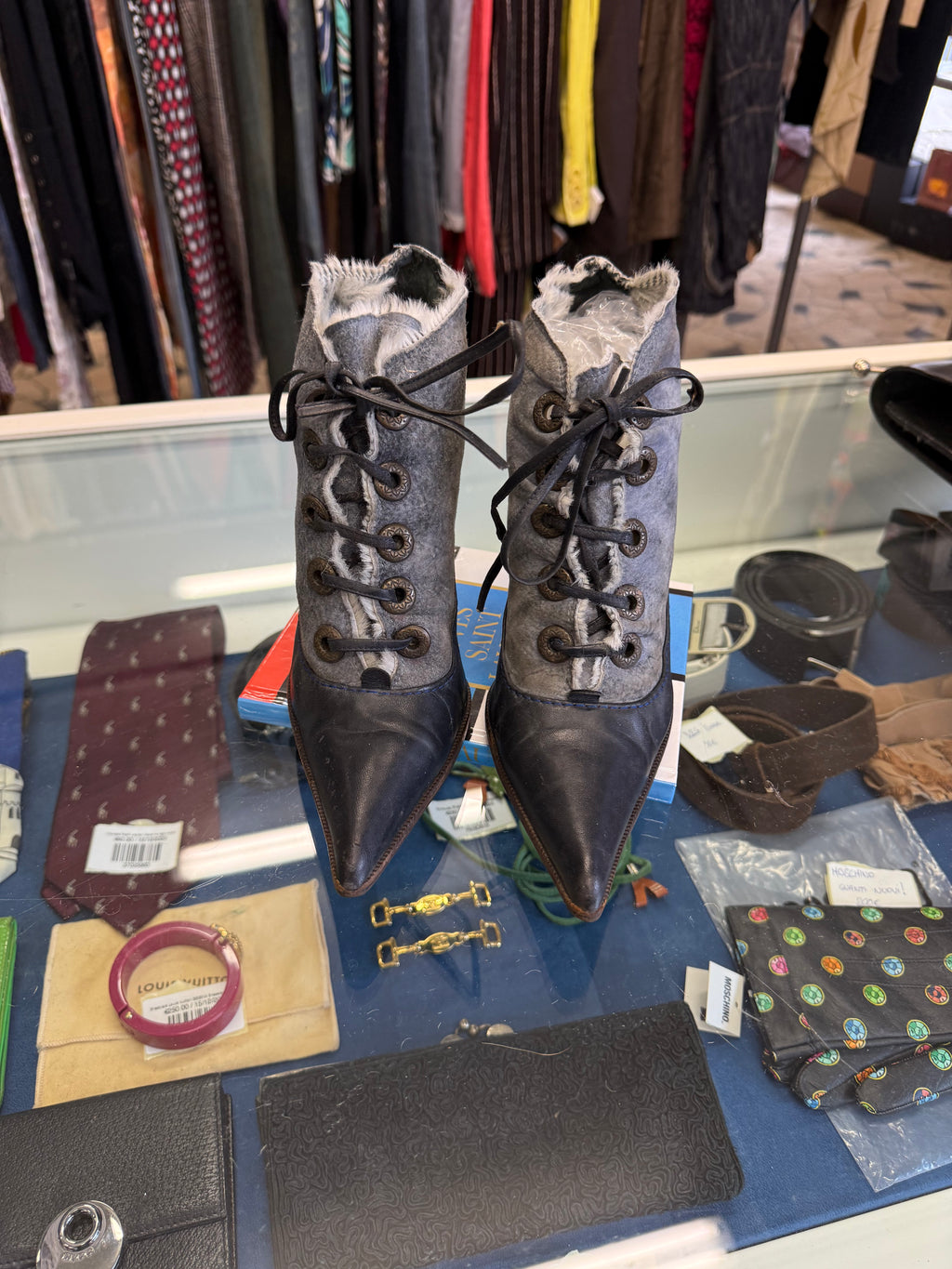 Stivaletti Giuseppe Zanotti finta pelliccia 90” ￼