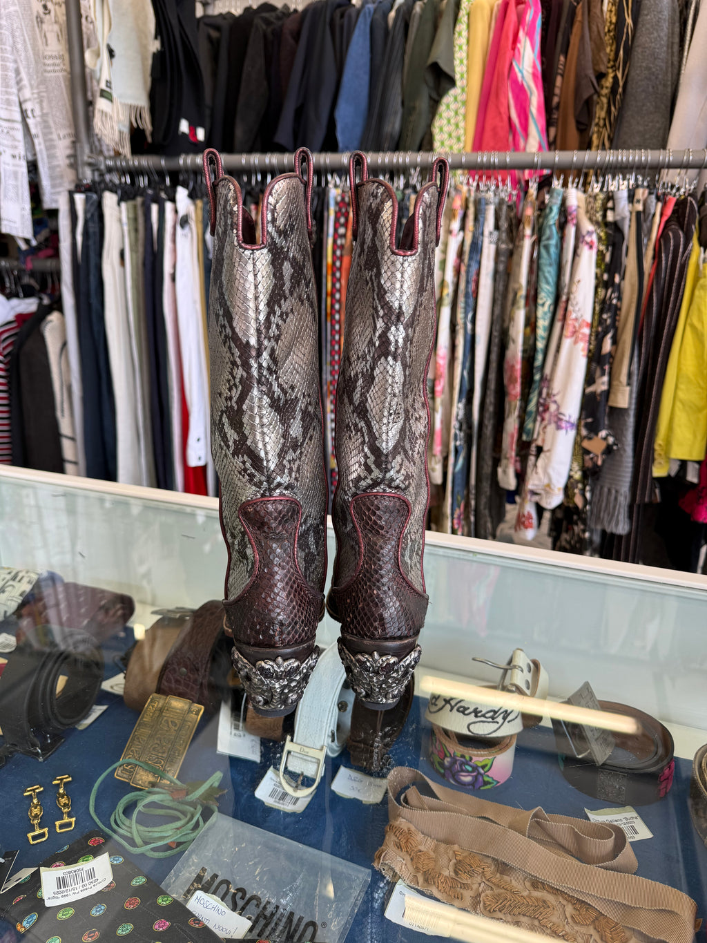 Stivali gioiello Giuseppe Zanotti Cowboy Texani pitone