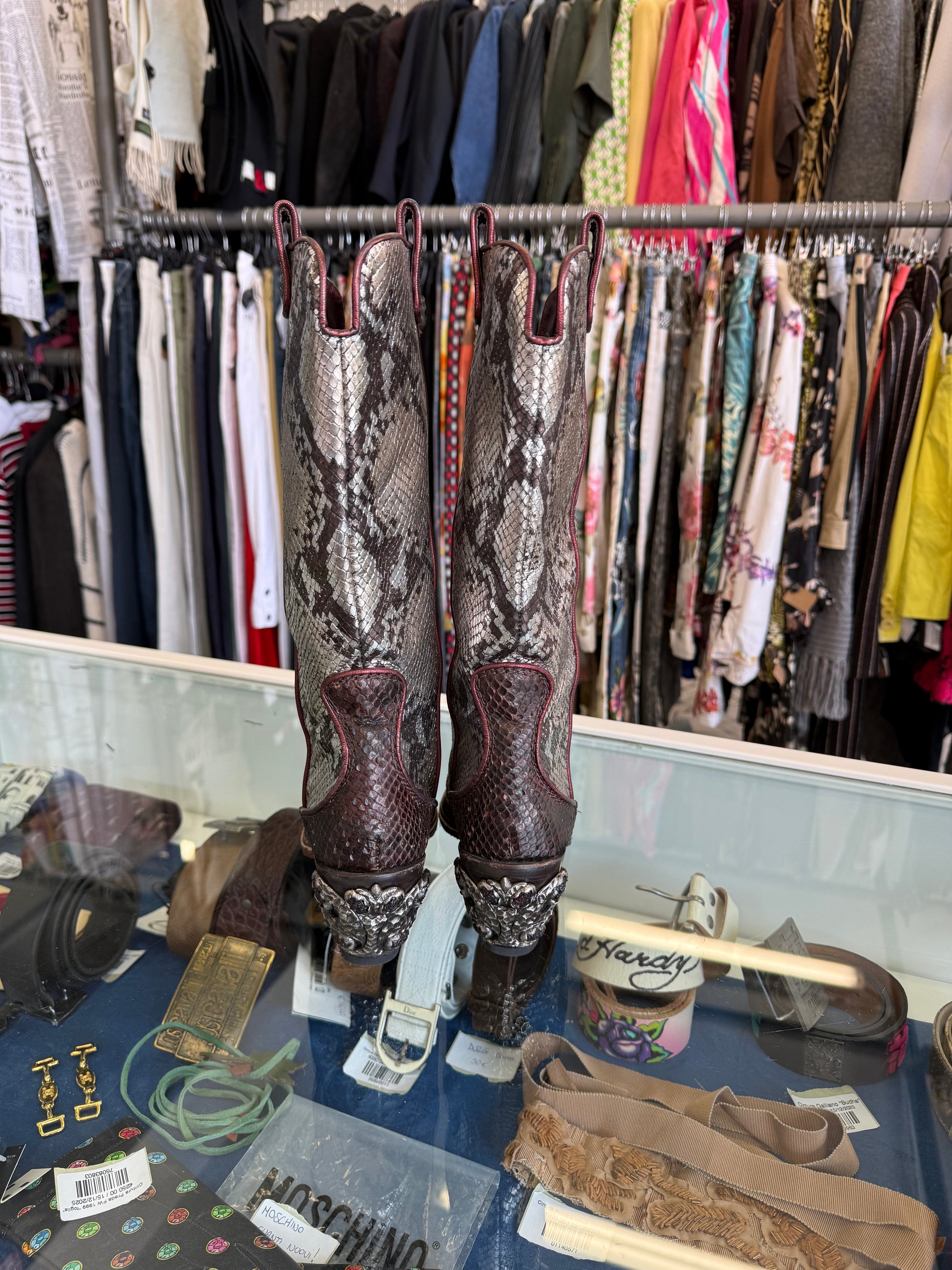 Stivali gioiello Giuseppe Zanotti Cowboy Texani pitone