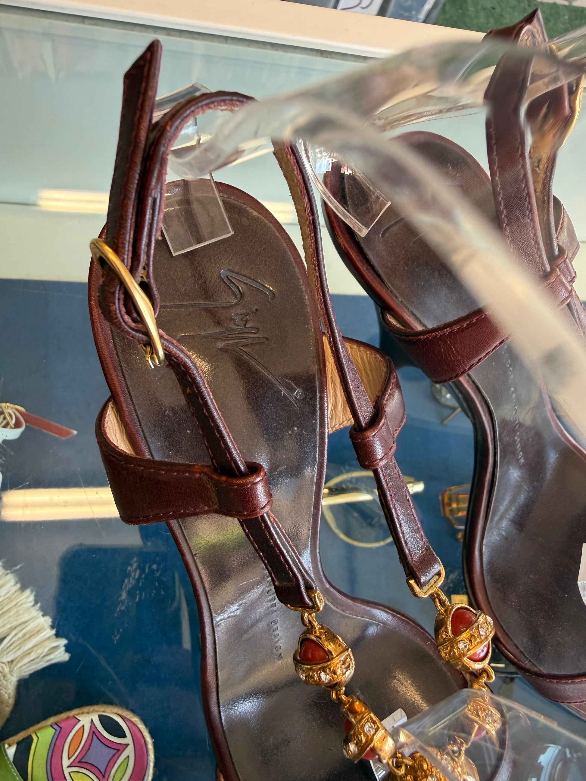 Sandali gioiello Giuseppe Zanotti corallo 00s