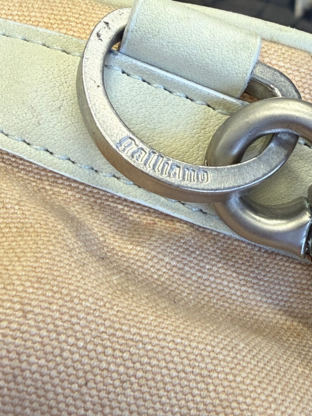 Borsa John Galliano pelle e nylon