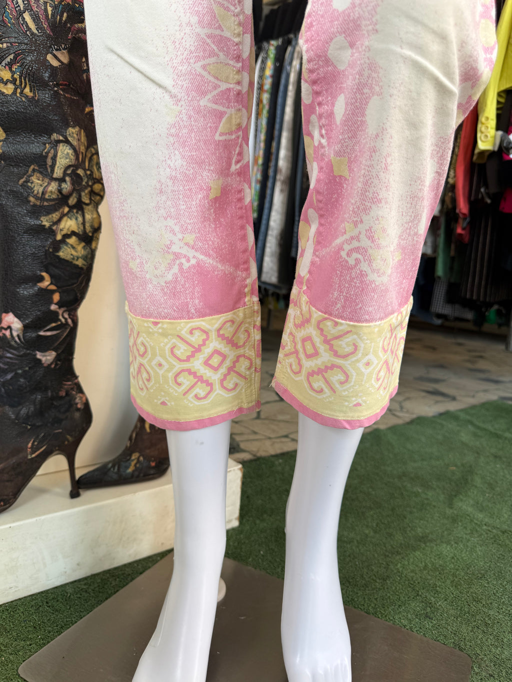 Jeans bandana Roberto Cavalli rosa SS2003