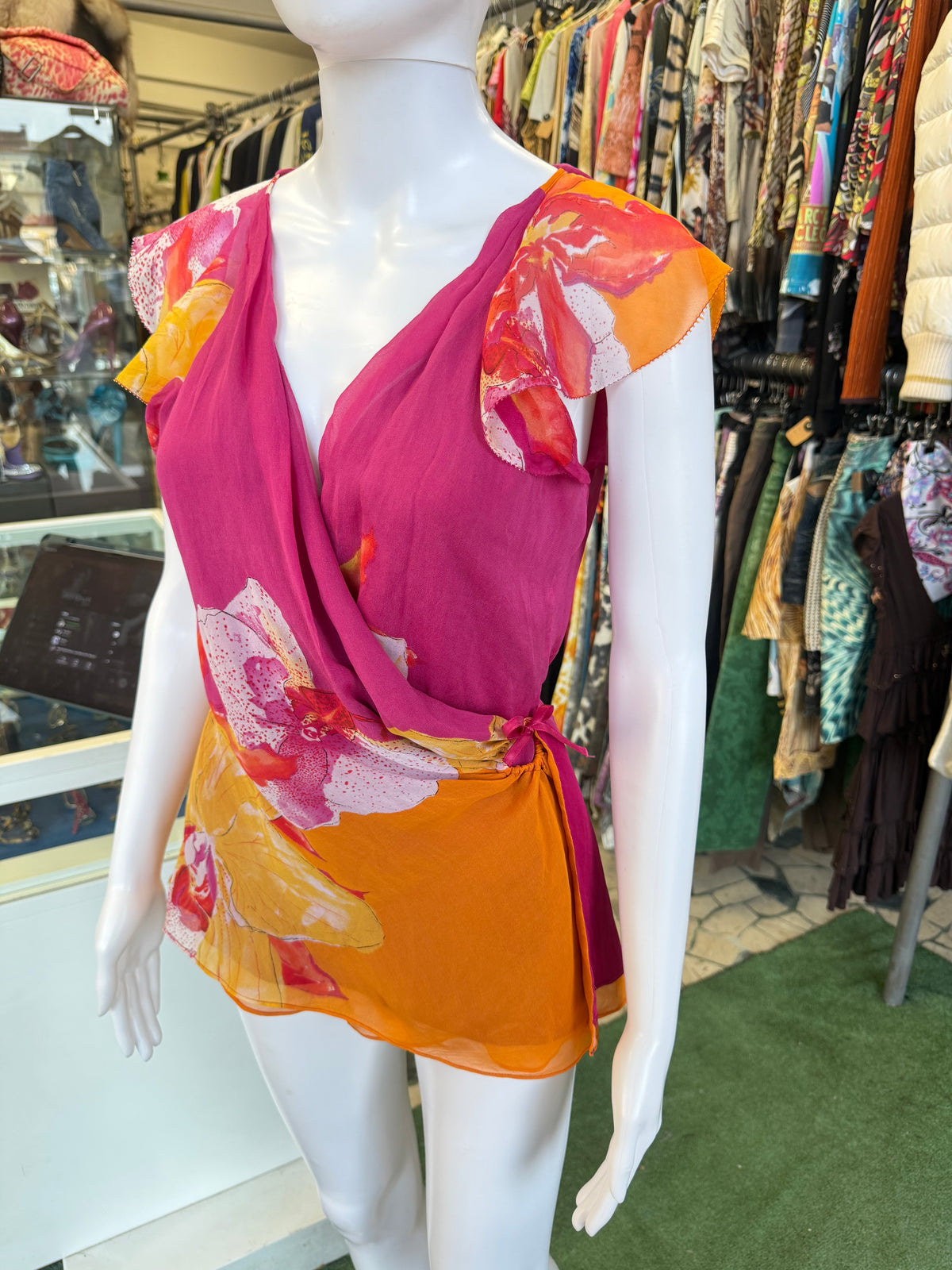 Top Diane Von Fustenberg orchidee in seta 00s