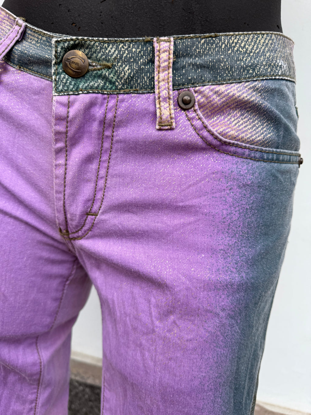 Jeans Roberto Cavalli Just multicolore anni 2000