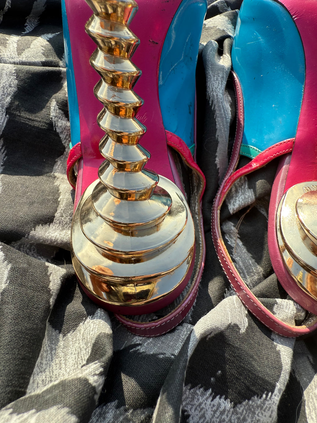 Sandali tacco alto slingback Luciano Padovan anni 90