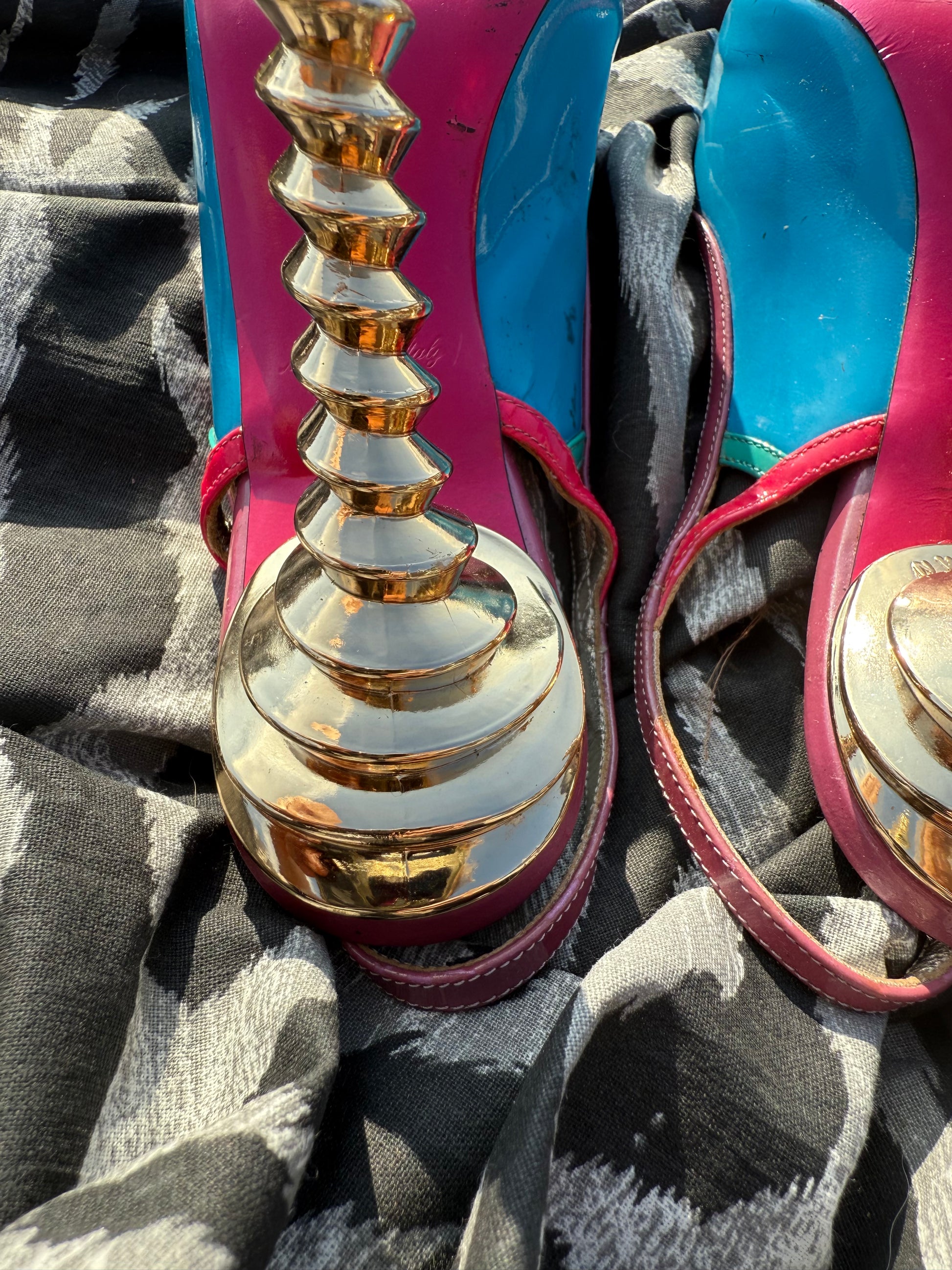 Sandali tacco alto slingback Luciano Padovan anni 90