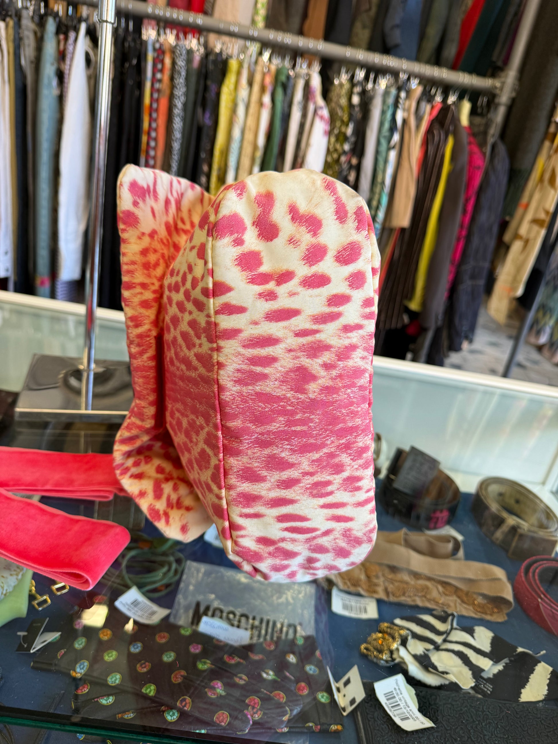 Borsa Roberto Cavalli SS2000 pink leopard print