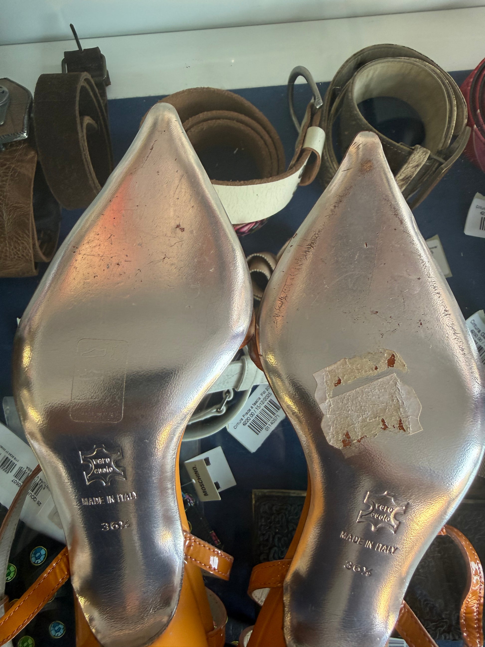 Tacchi Dsquared2 pelle e plastica nuovi 2000s