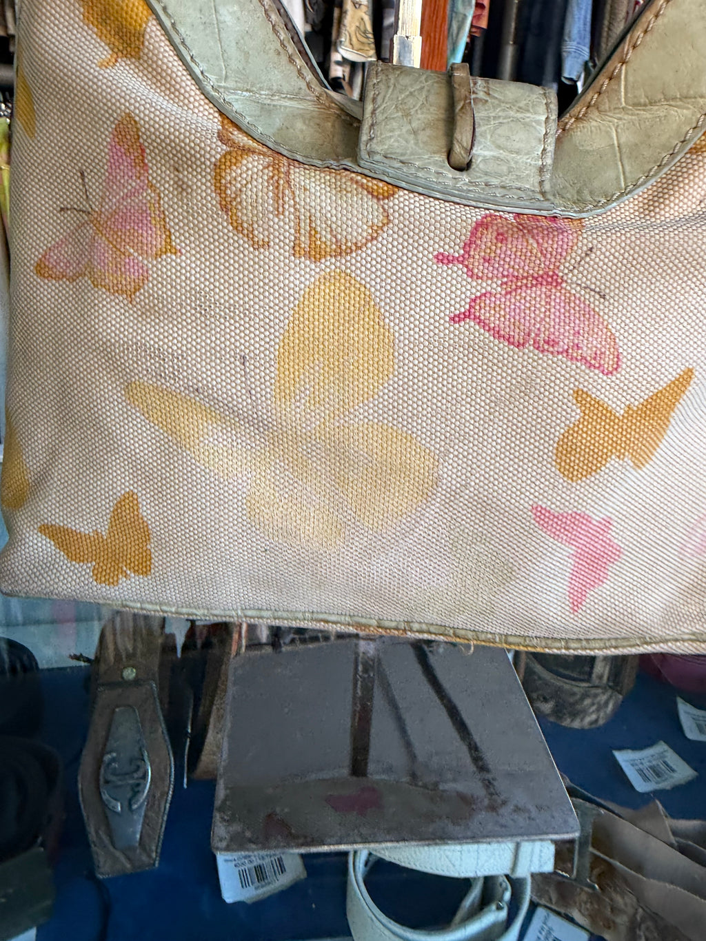 Borsa Valentino Garavani SS2004 farfalle e pelle croco