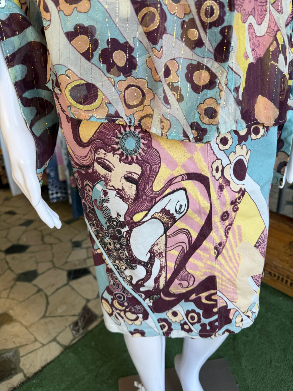 Completo Roberto Cavalli Just Sirena e fiori 2000s