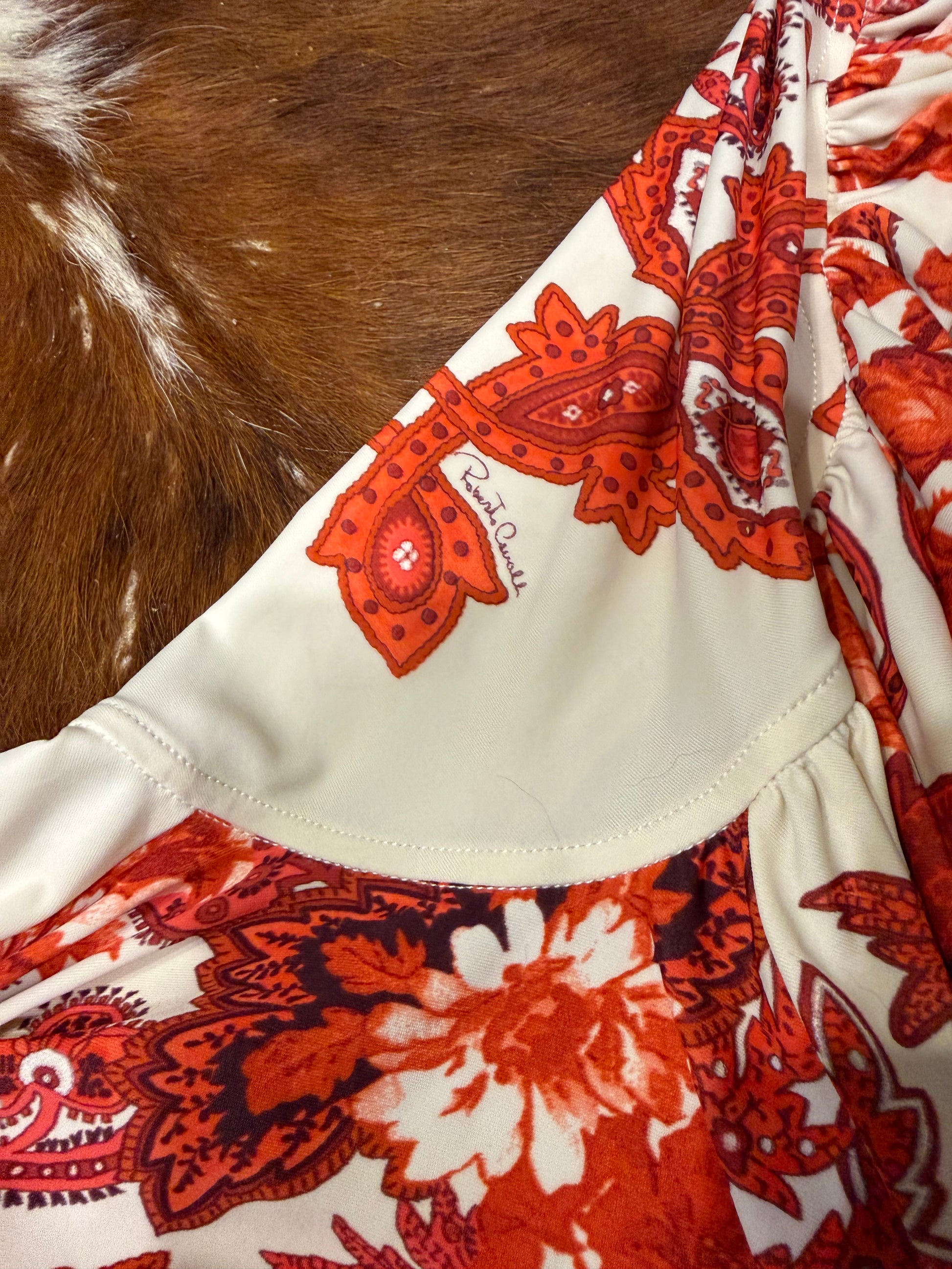 Abito fiori e paisley Roberto Cavalli SS2007