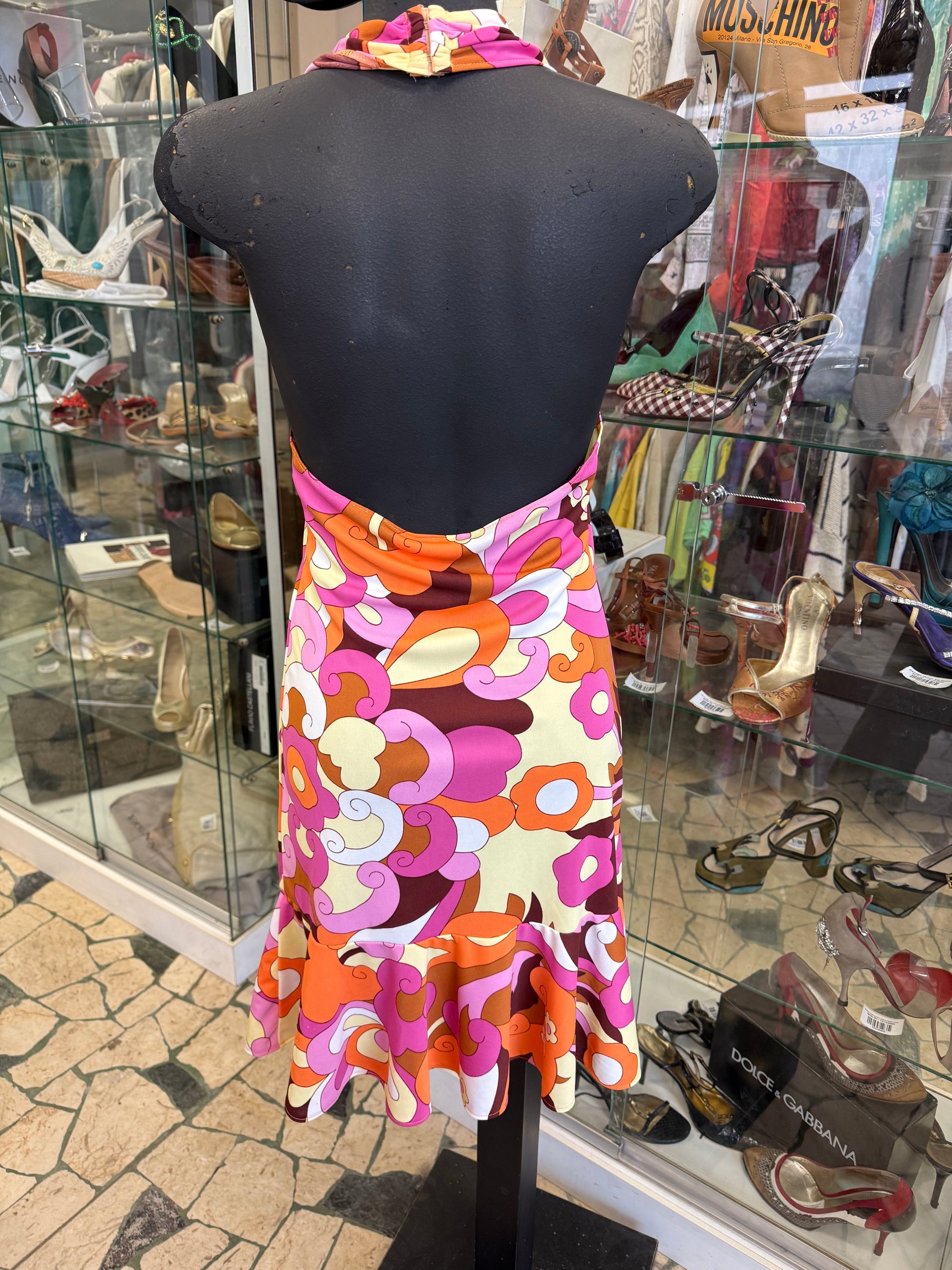 Abito D&G SS2004 stampa floreale