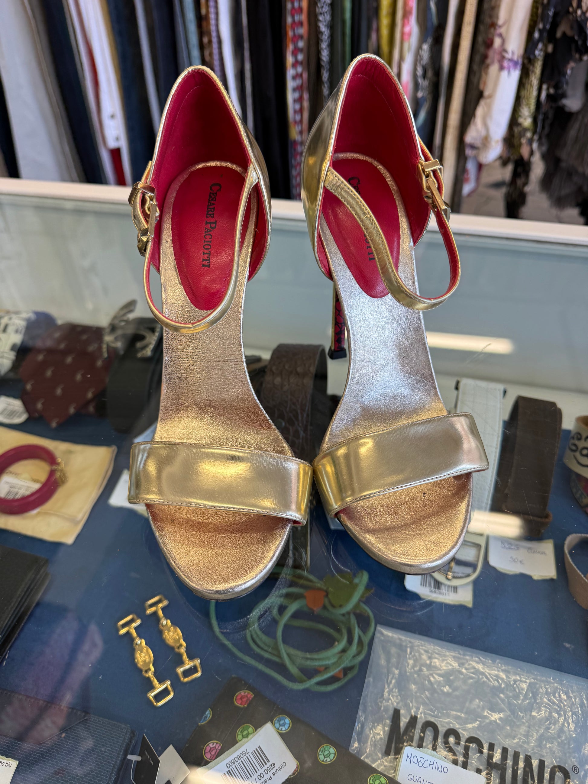 Cesare Paciotti sandali Dagger Heels Lady Blade oro 38