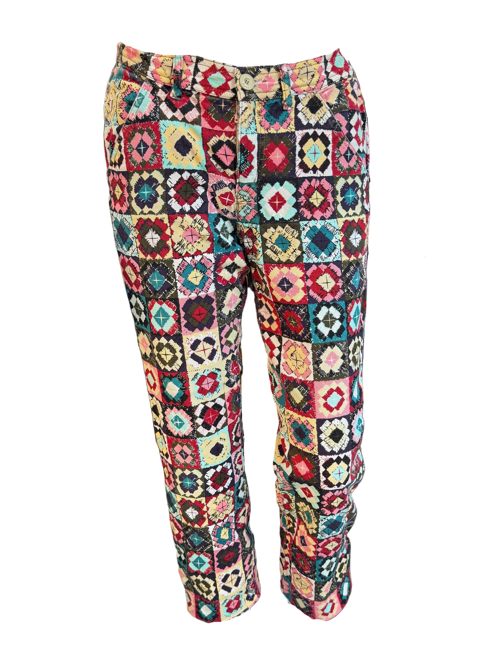 Jeans Capri Moschino patchwork 00s