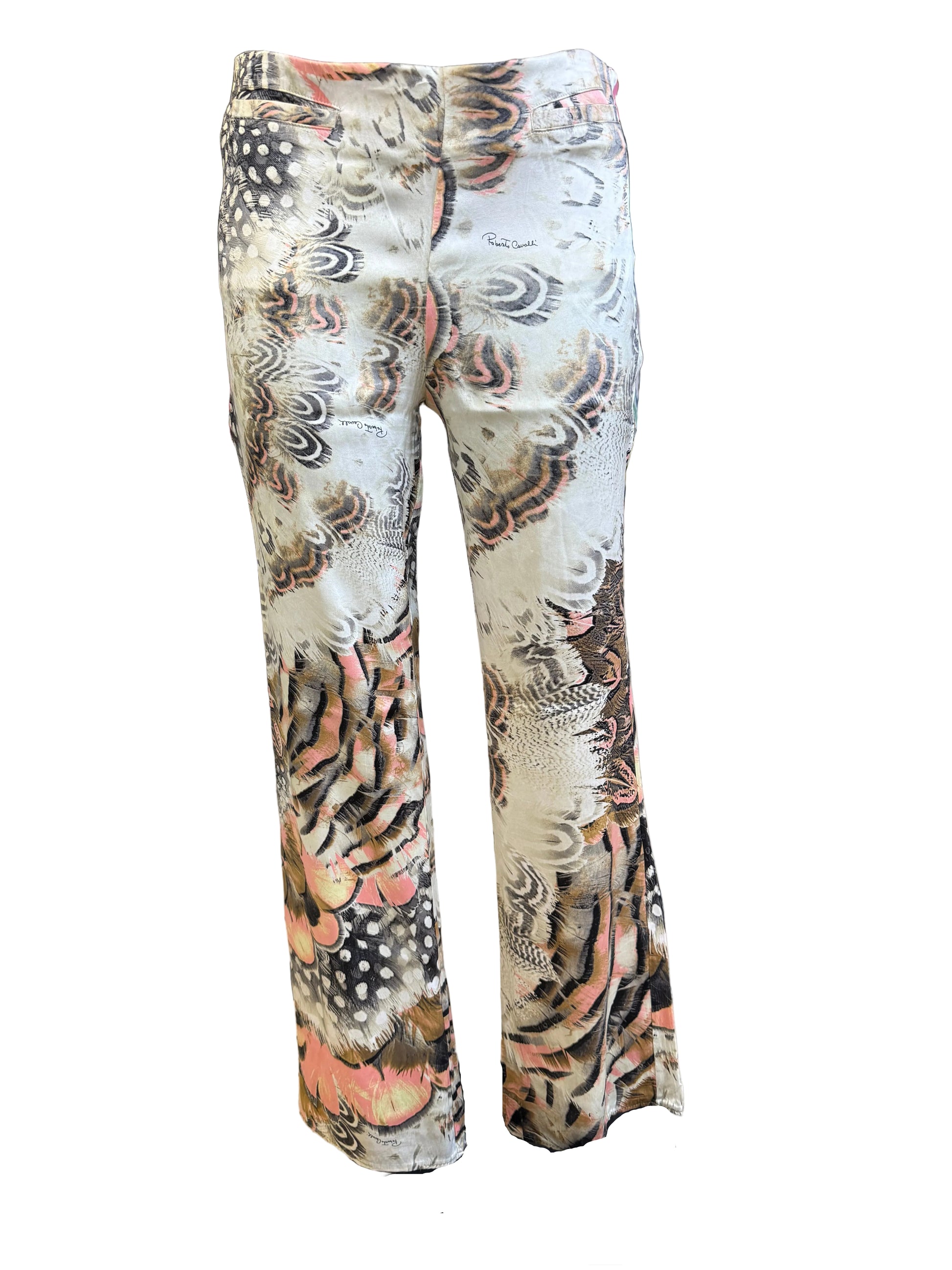 Pantalone Roberto Cavalli SS2004 seta animalier