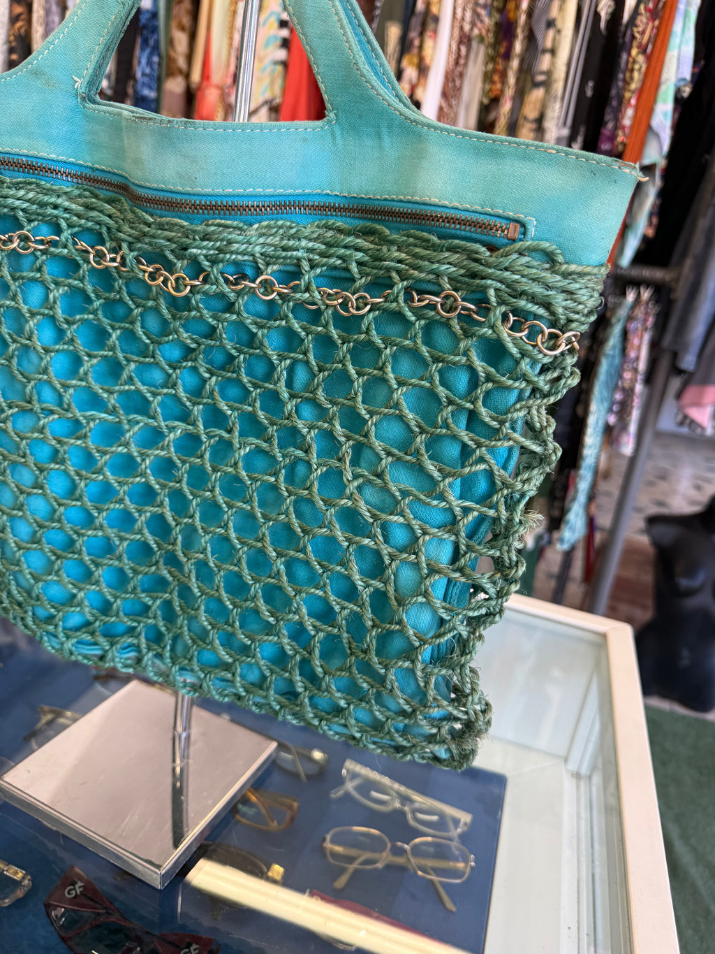 Borsa estiva Roberta Di Camerino paglia intrecciata 60s