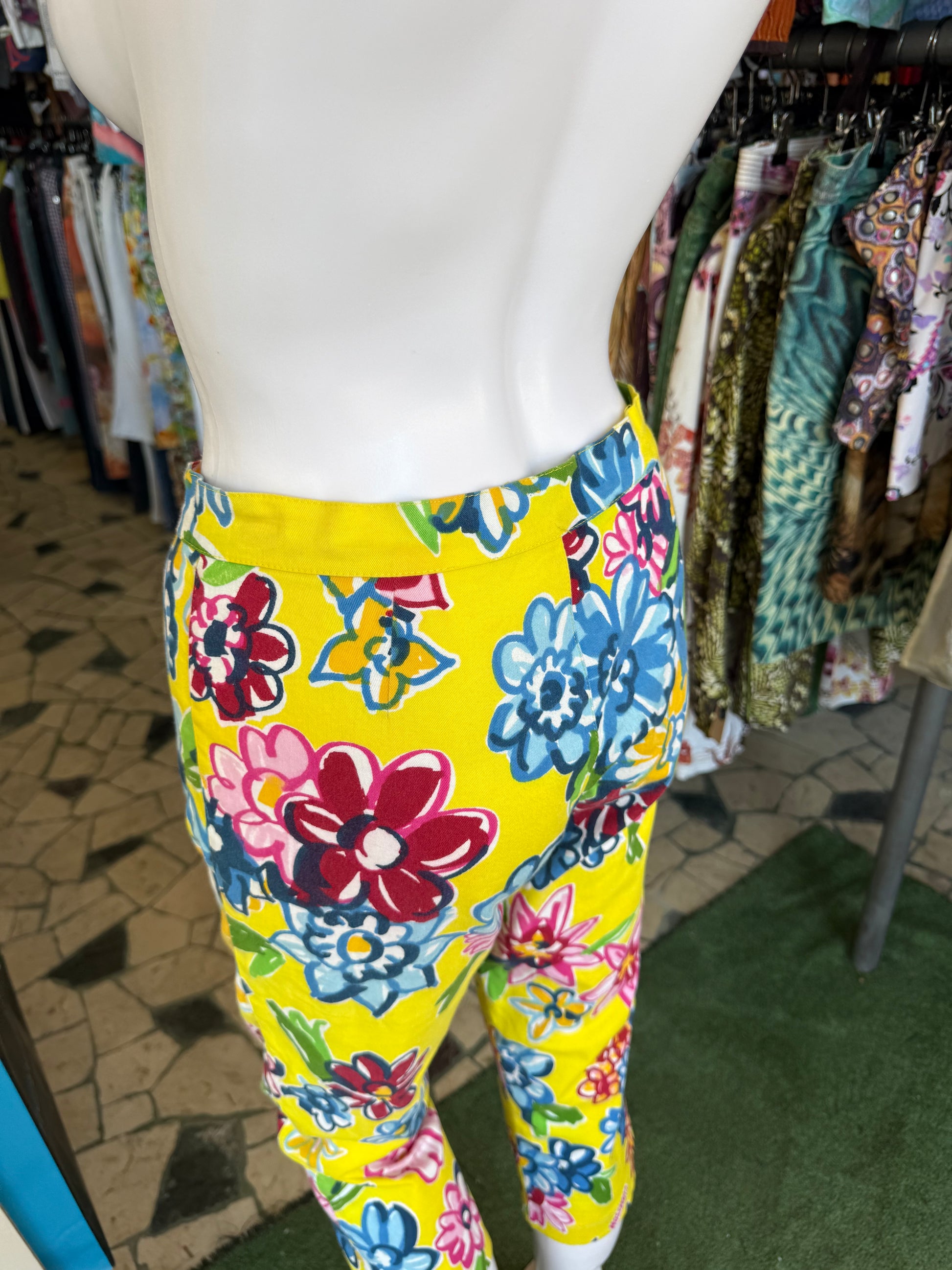 Jeans Moschino Capri fiori 2000s