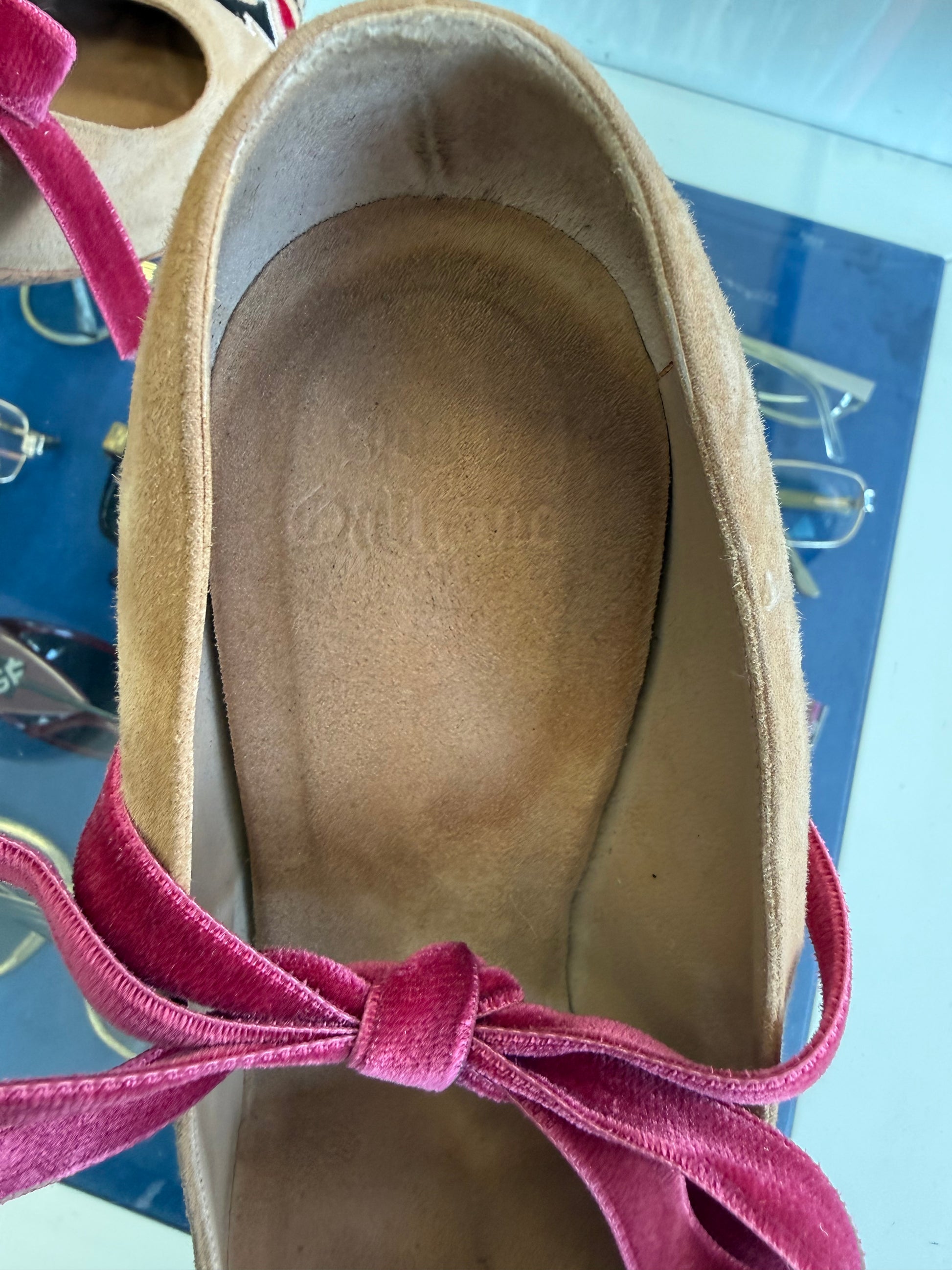 Tacchi John Galliano Mary Jane ricamanti 00s