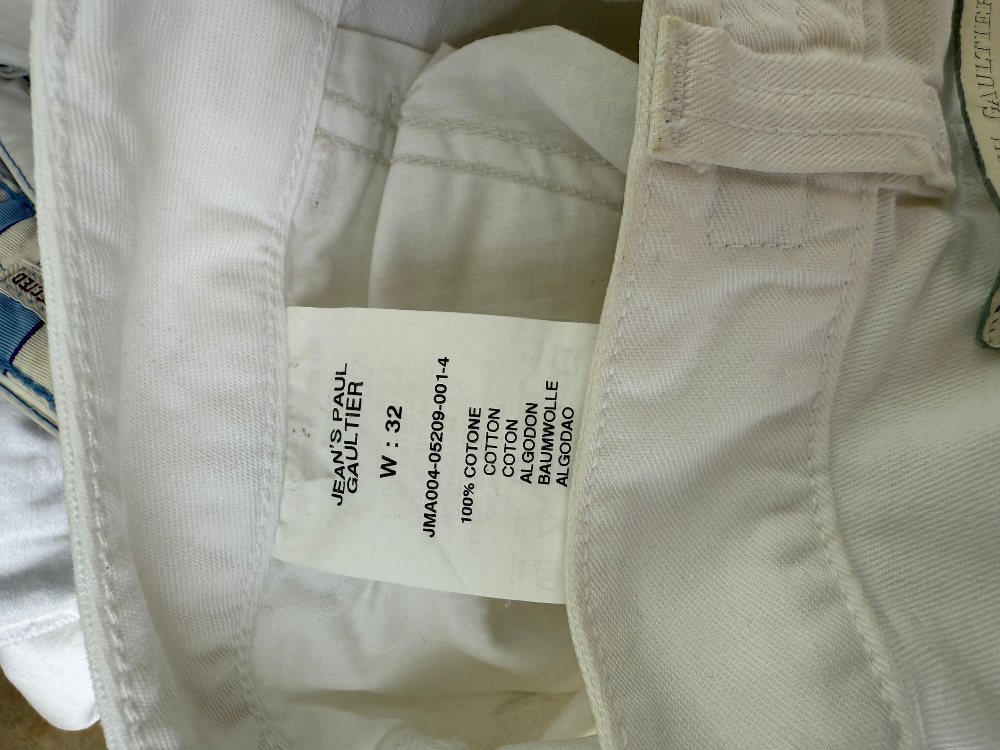 Jeans Jean Paul Gaultier con dettagli in pelle