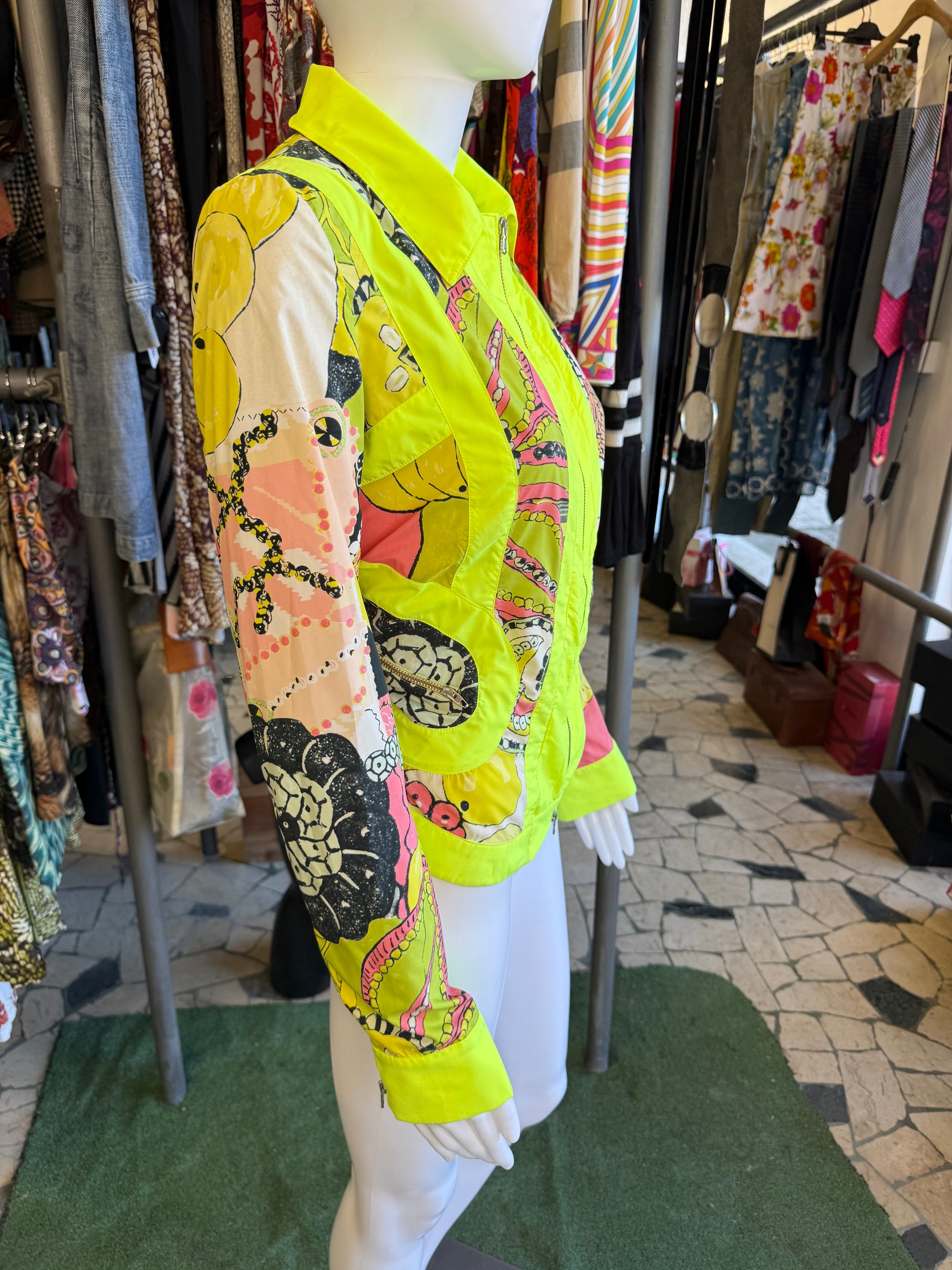Giacca Christian Lacroix stampa fluo 00s