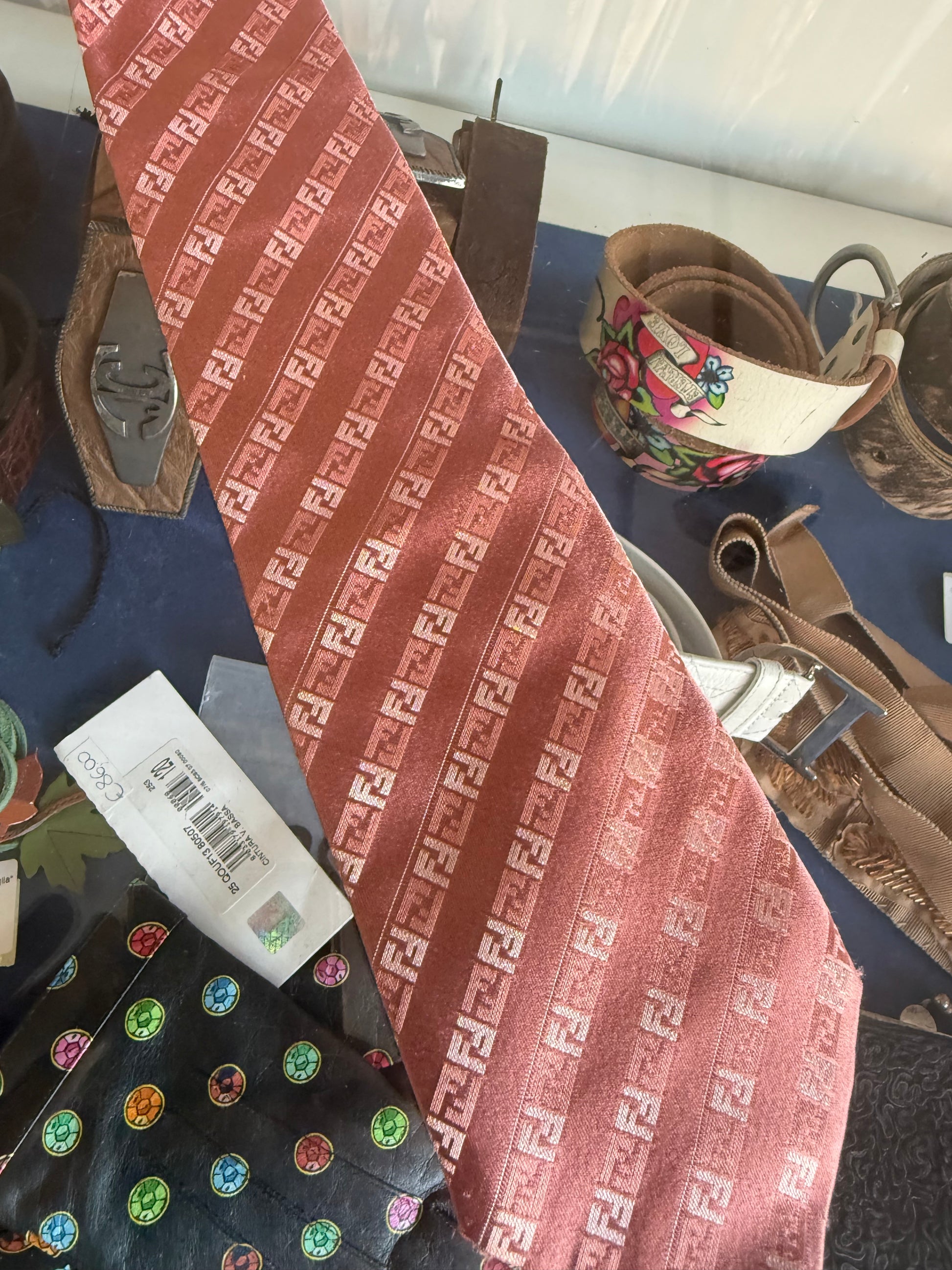 Cravatta Fendi Logo FF 2000s