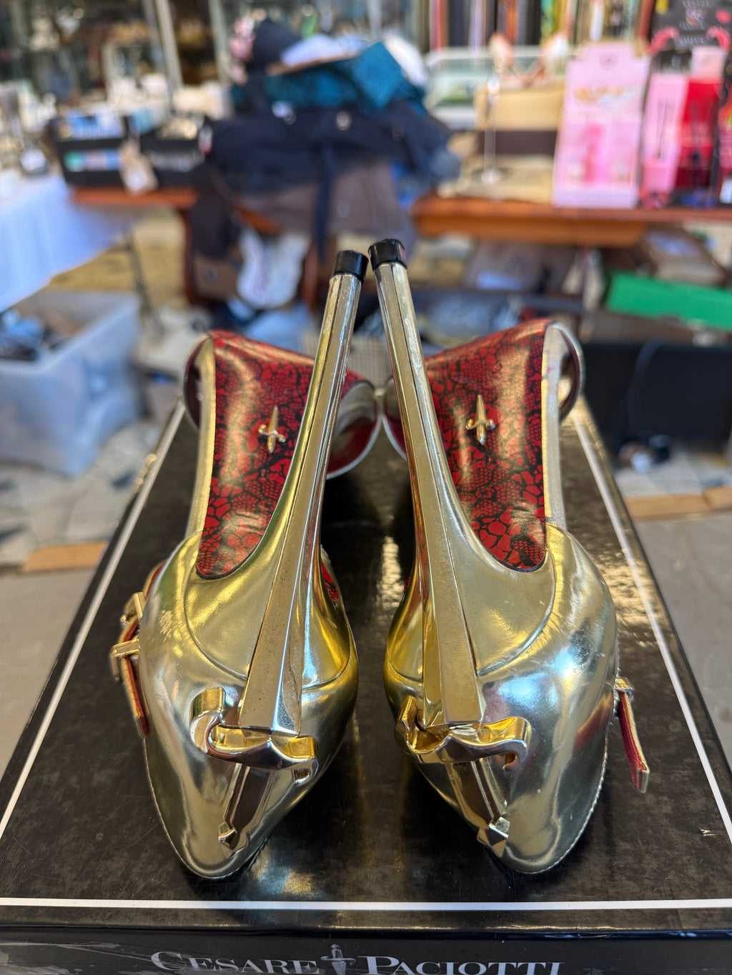 Cesare Paciotti sandali Dagger Heels Lady Blade oro 37