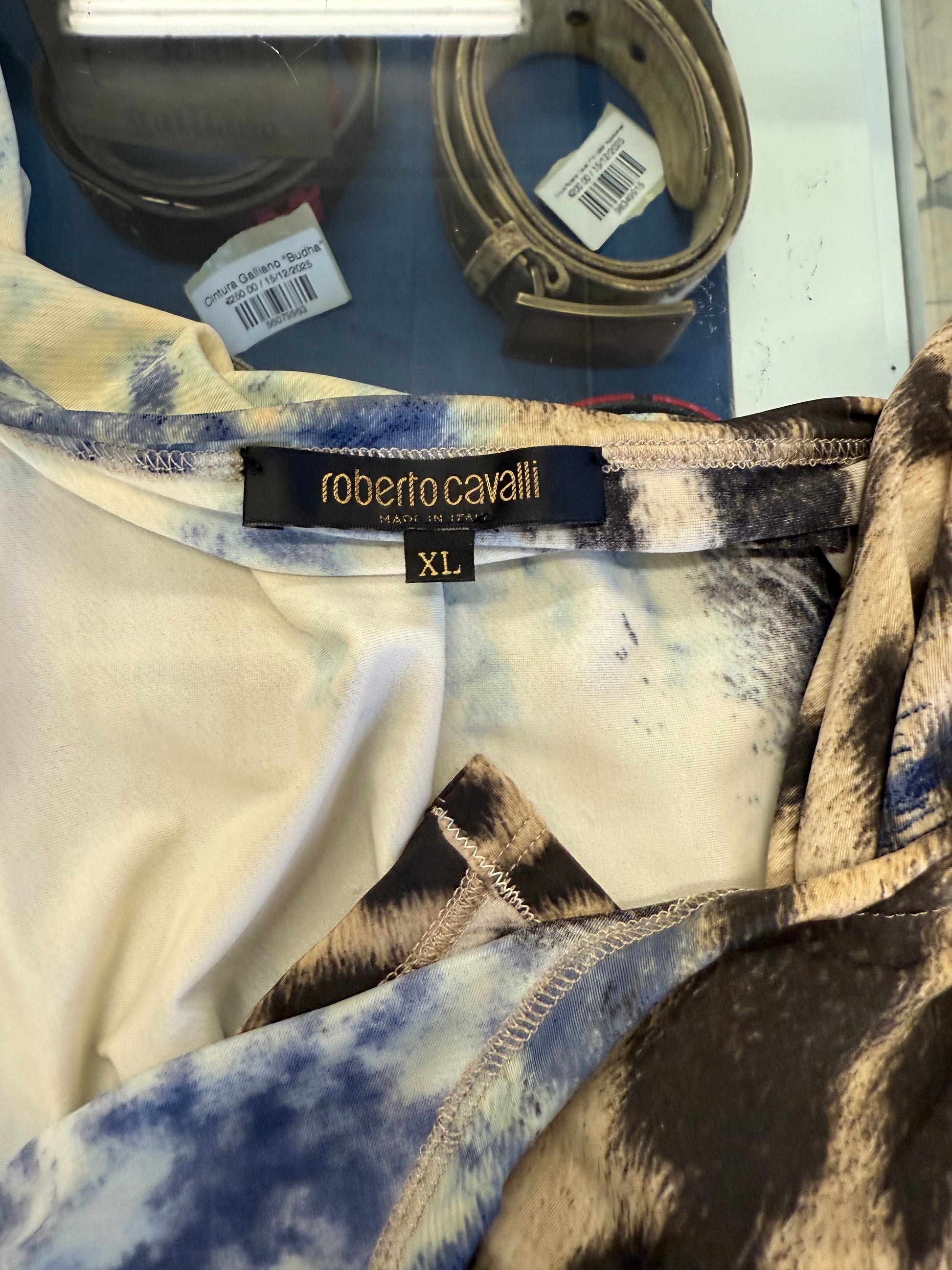 Blusa Roberto Cavalli FW2001 Leopard