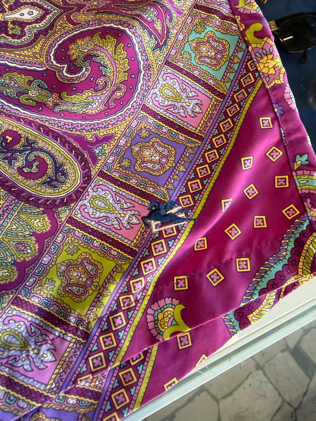 Costume da bagno Etro stampa paisley viola 00s