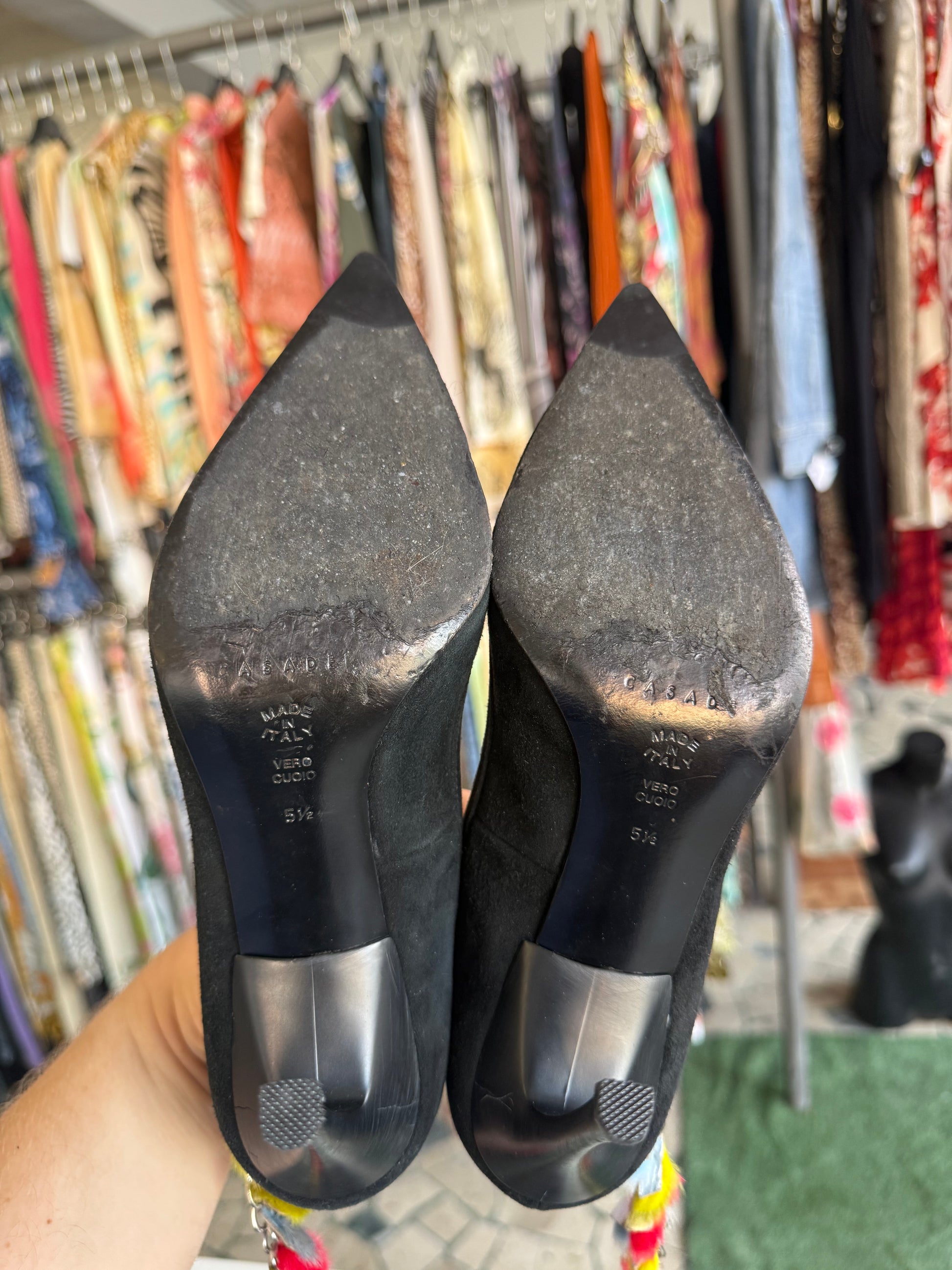 Tacchi décolleté Casadei dettagli in visone multicolore