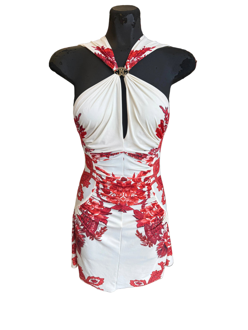 Abito fiori e paisley Roberto Cavalli SS2007