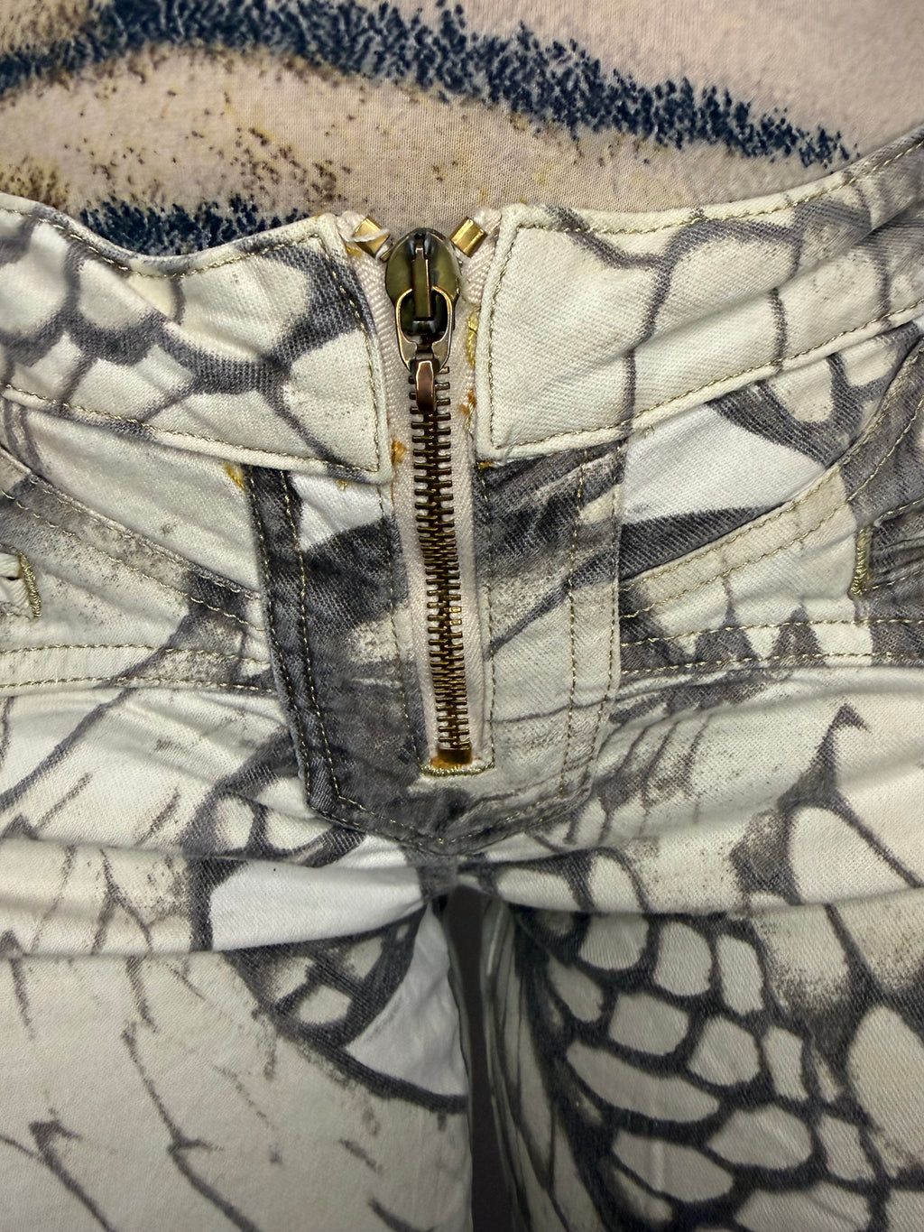 Jeans stampa squama cocco Roberto Cavalli Just 2000” pinochietto