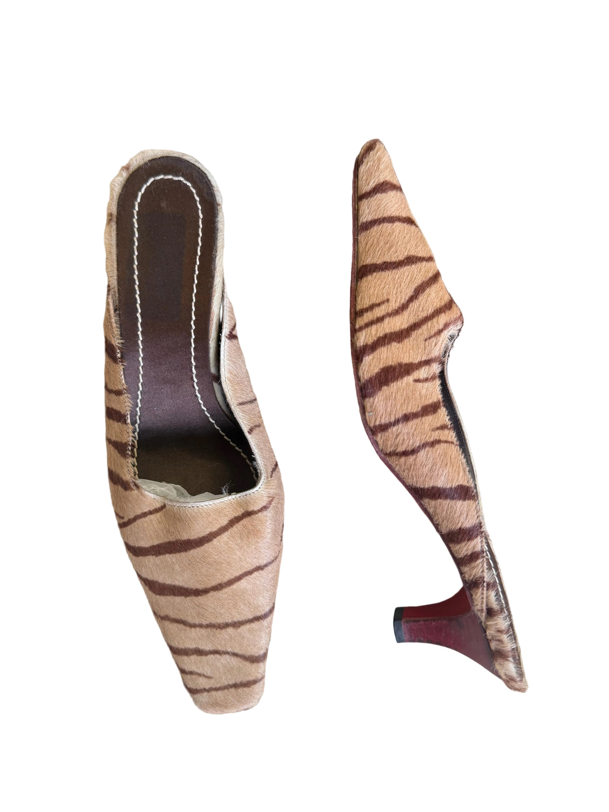 Sabot Valentino Garavani cavallino zebrato 90s/00s
