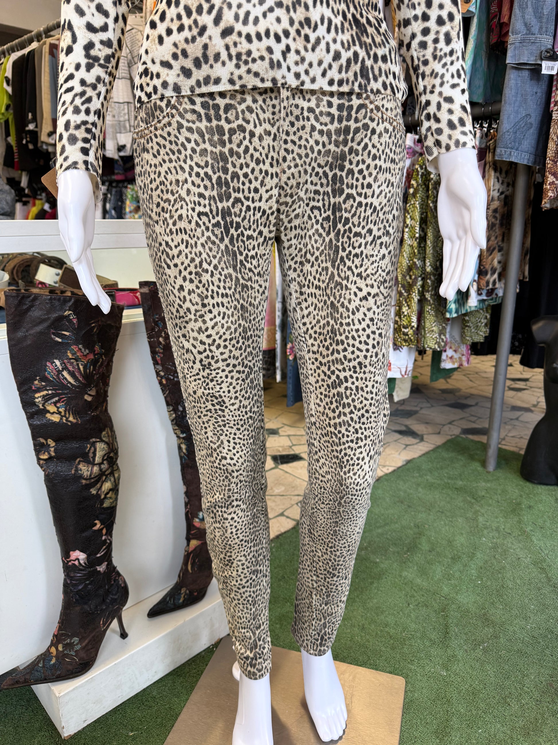 Completo Roberto Cavalli leopardo FW1997