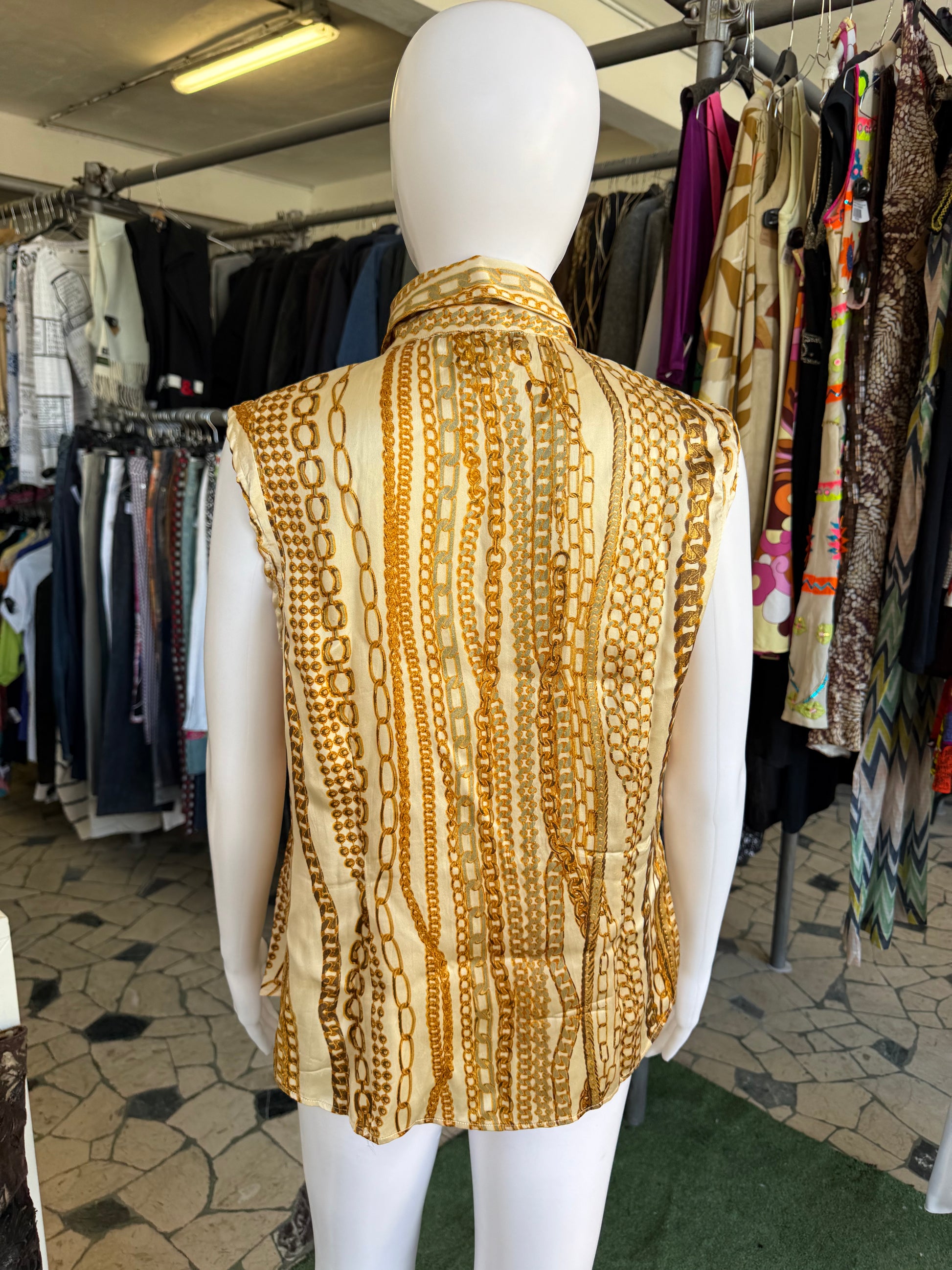 Camicia Roberto Cavalli smanicate FW2003 catene
