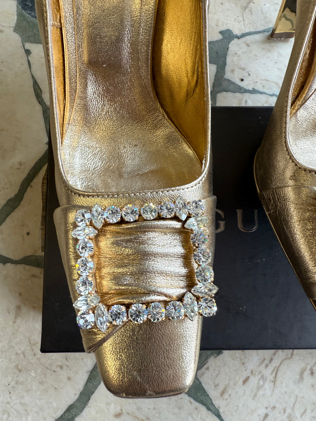 Tacchi gioiello  Le Silla oro e Swarovski