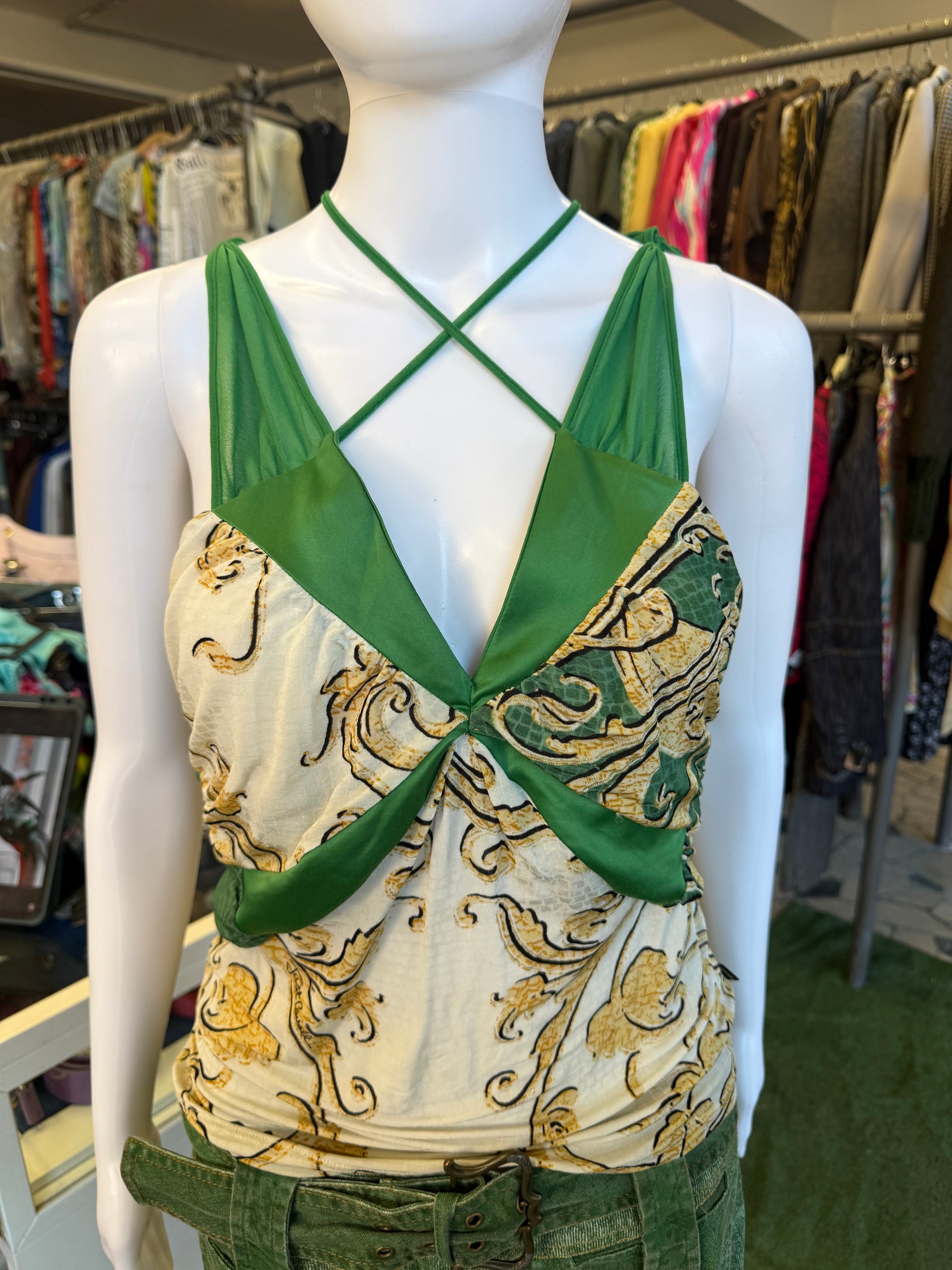 Set Roberto Cavalli verde barocco