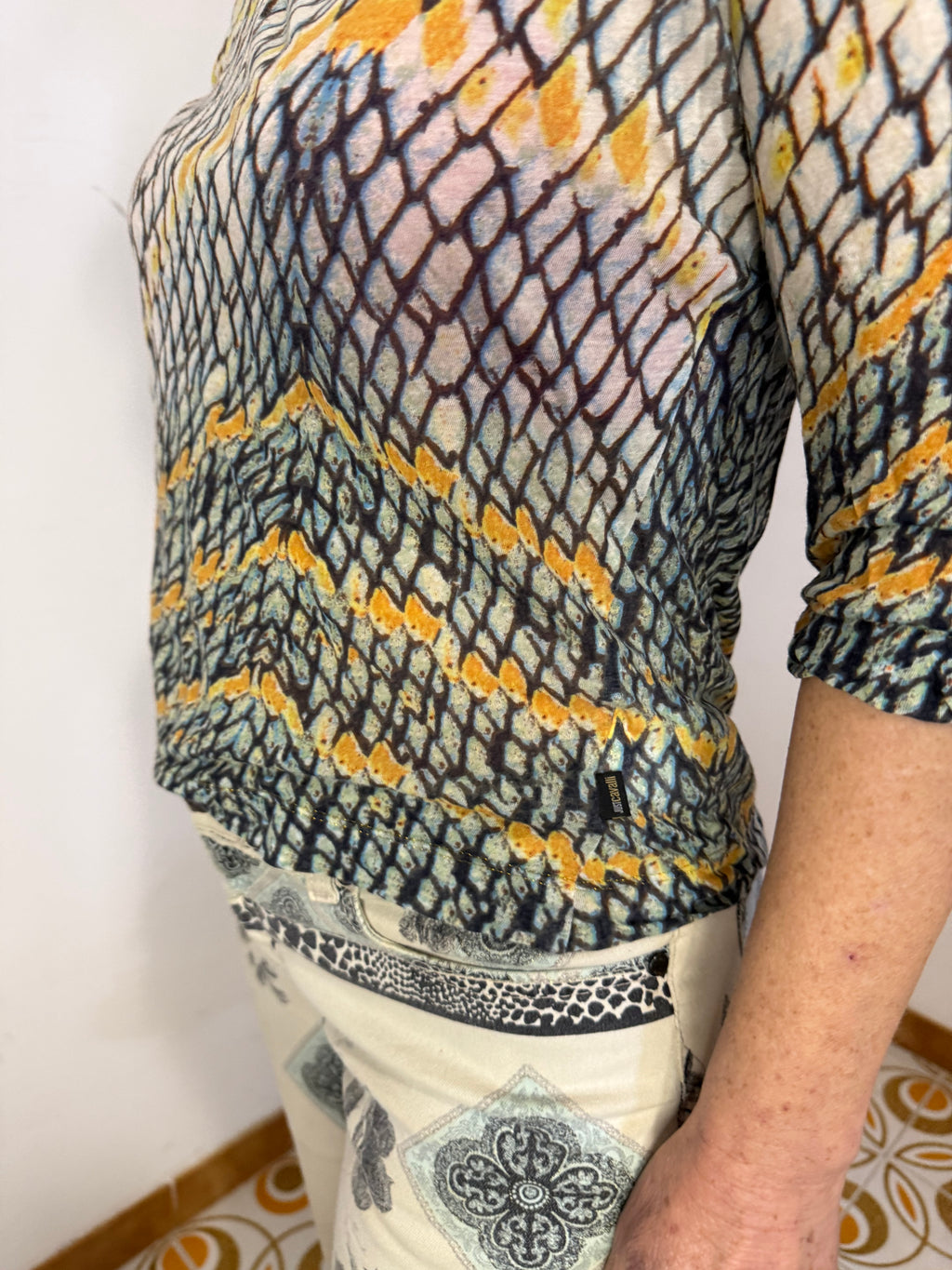 Top Squame pesce Roberto Cavalli Just 2000”